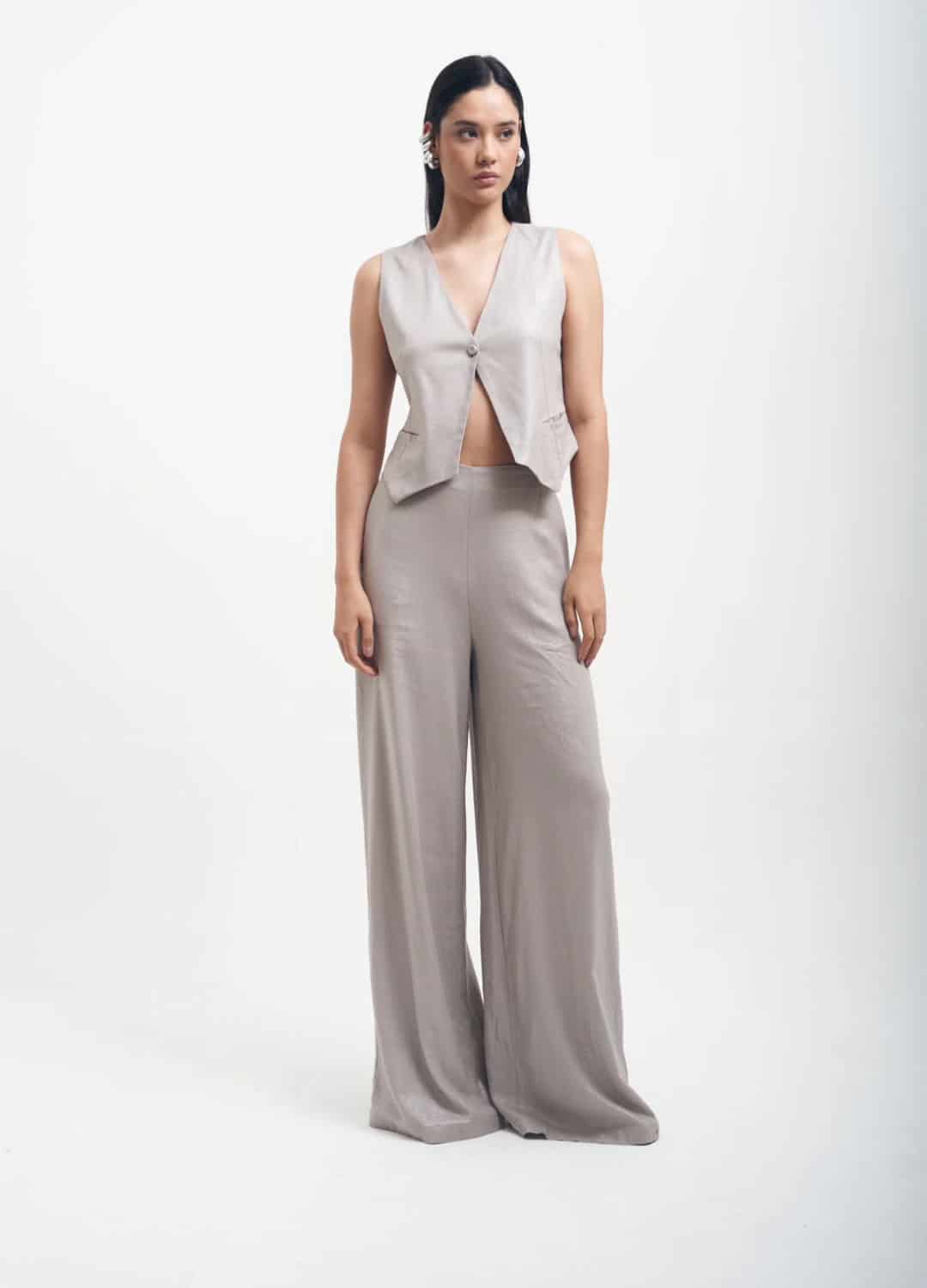 Pantalon Julia Plateado - miniatura 2