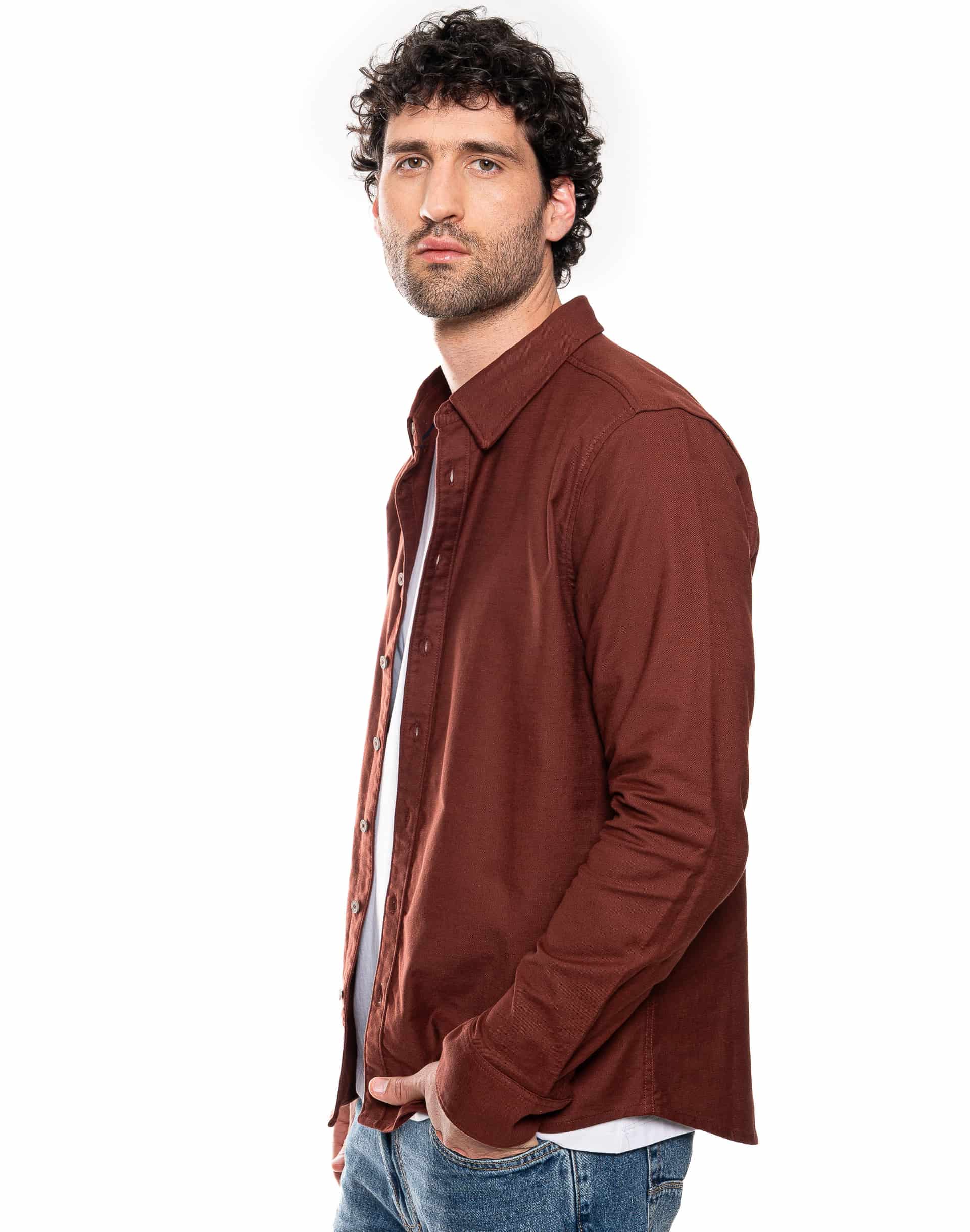 Camisa Manga Larga Efecto Lino - miniatura 6