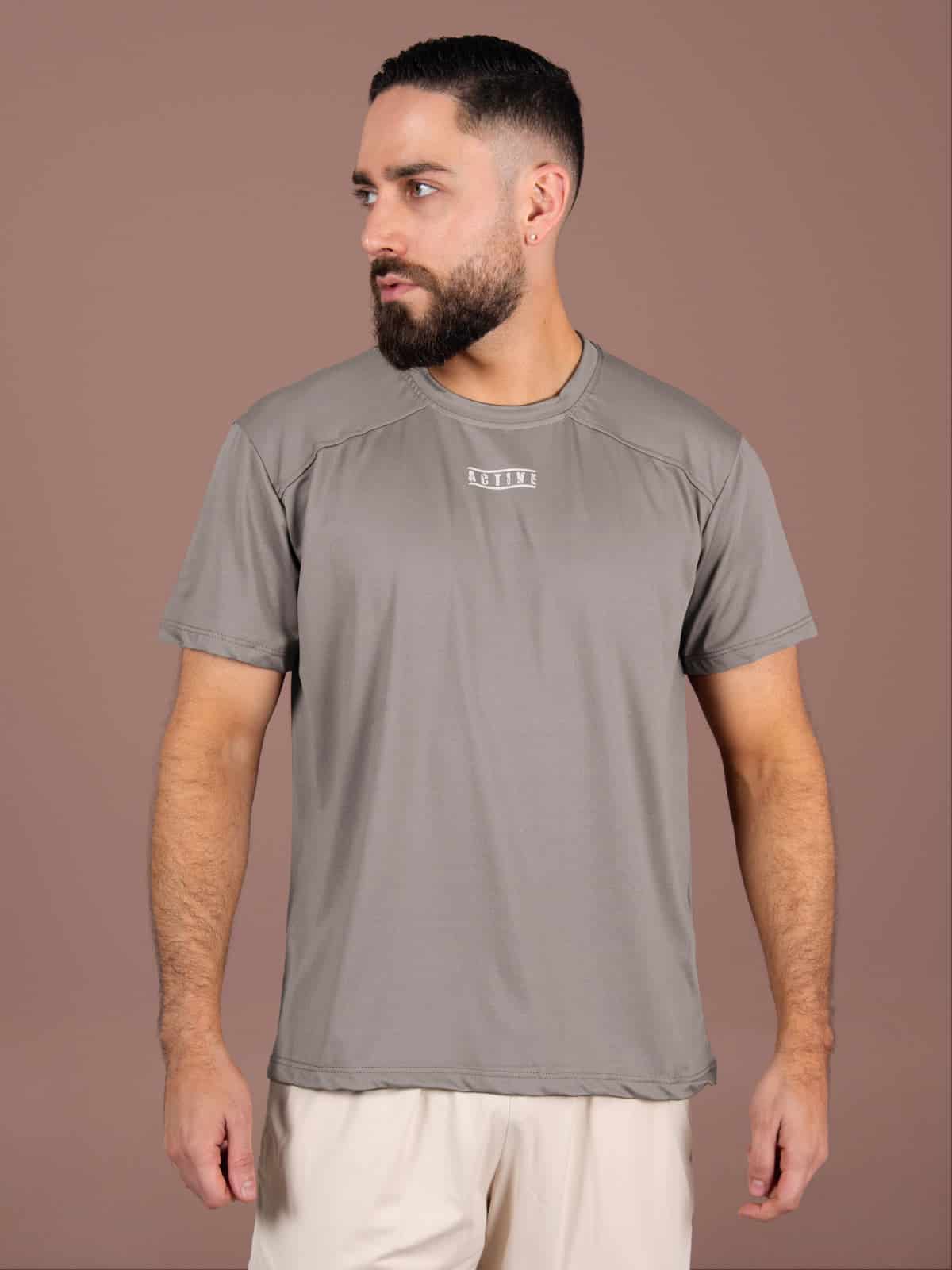 CAMISETA QATAR HOMBRE GRAY - miniatura 1