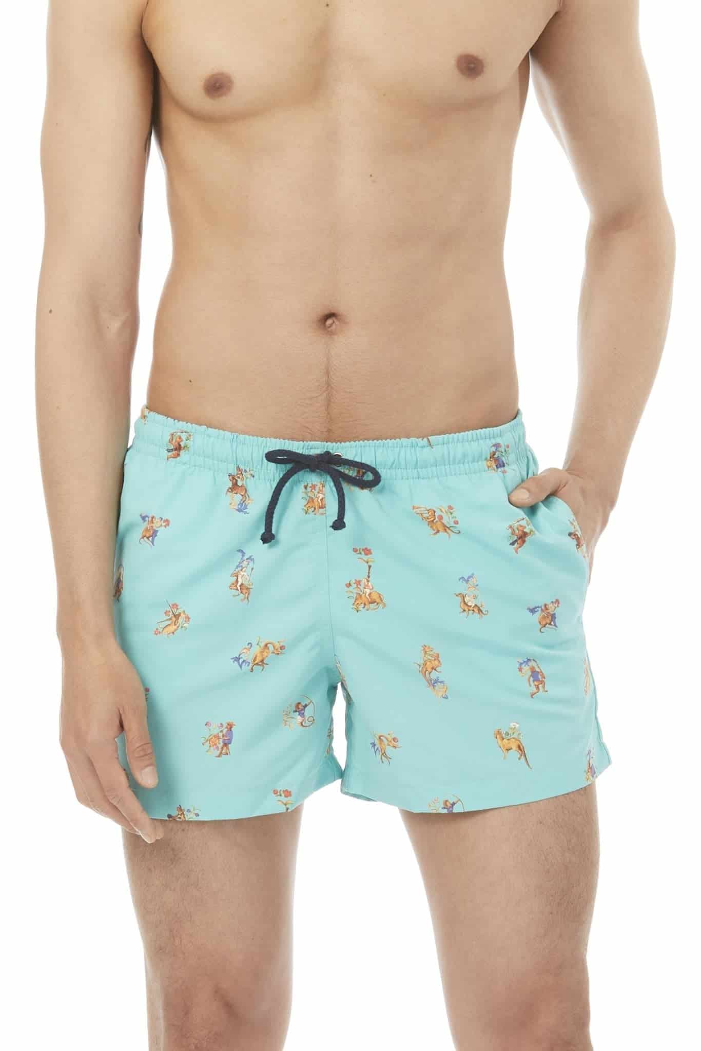 Men's swim trunk turquoise lorenzo - miniatura 6