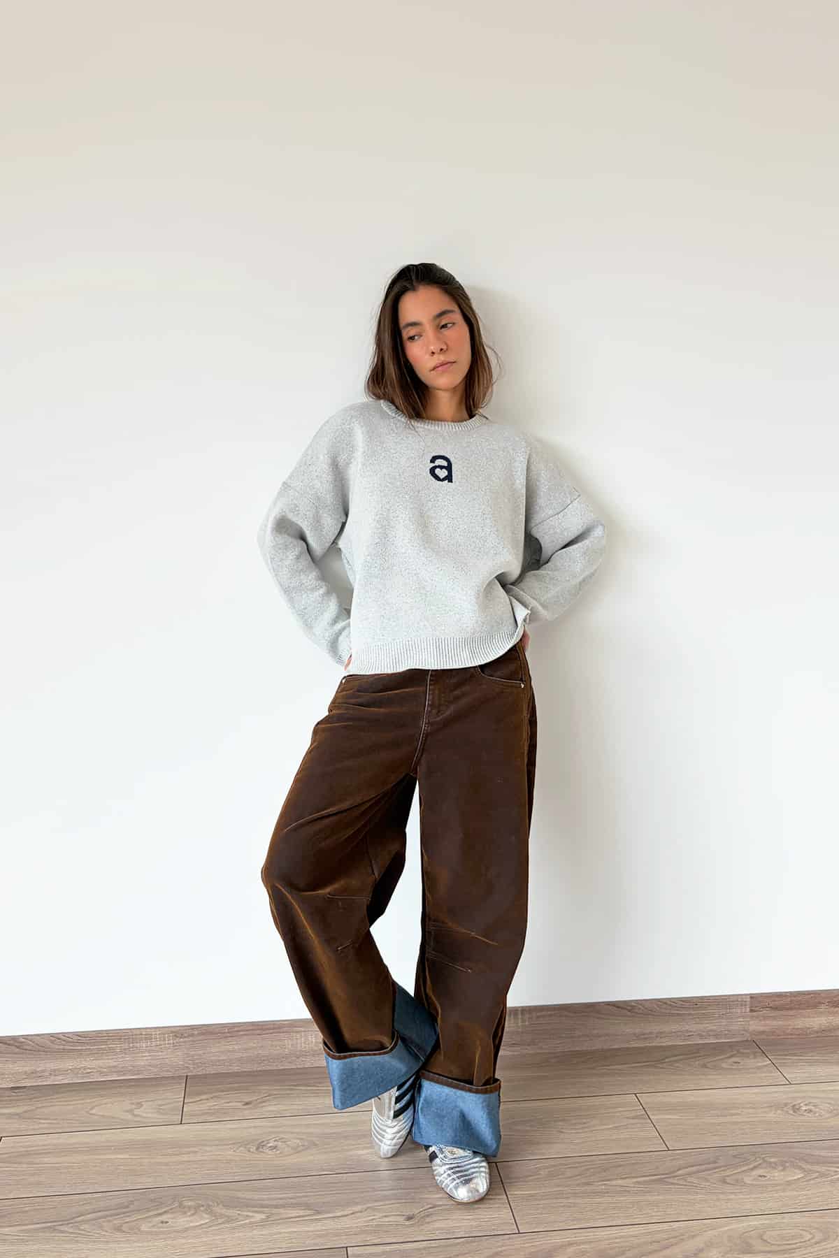 MONOGRAM SWEATER HEATHER GREY - miniatura 4