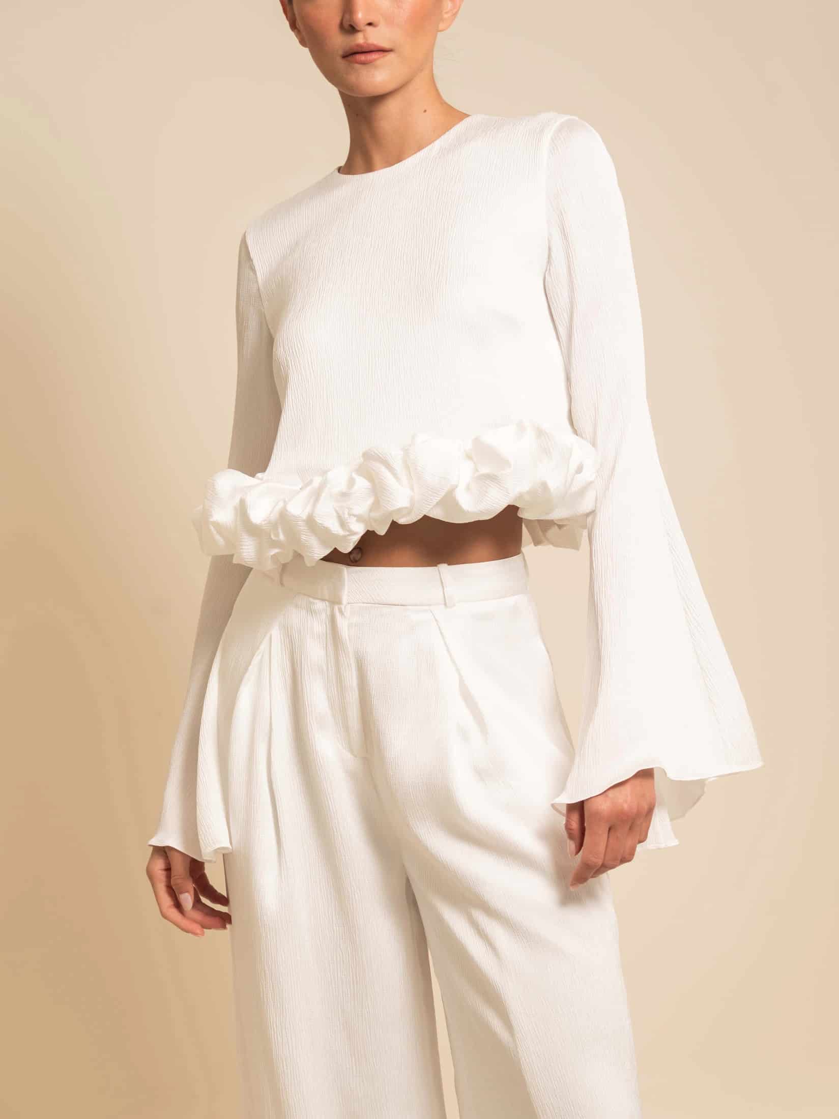 MAGGIE BLOUSE IVORY - miniatura 1