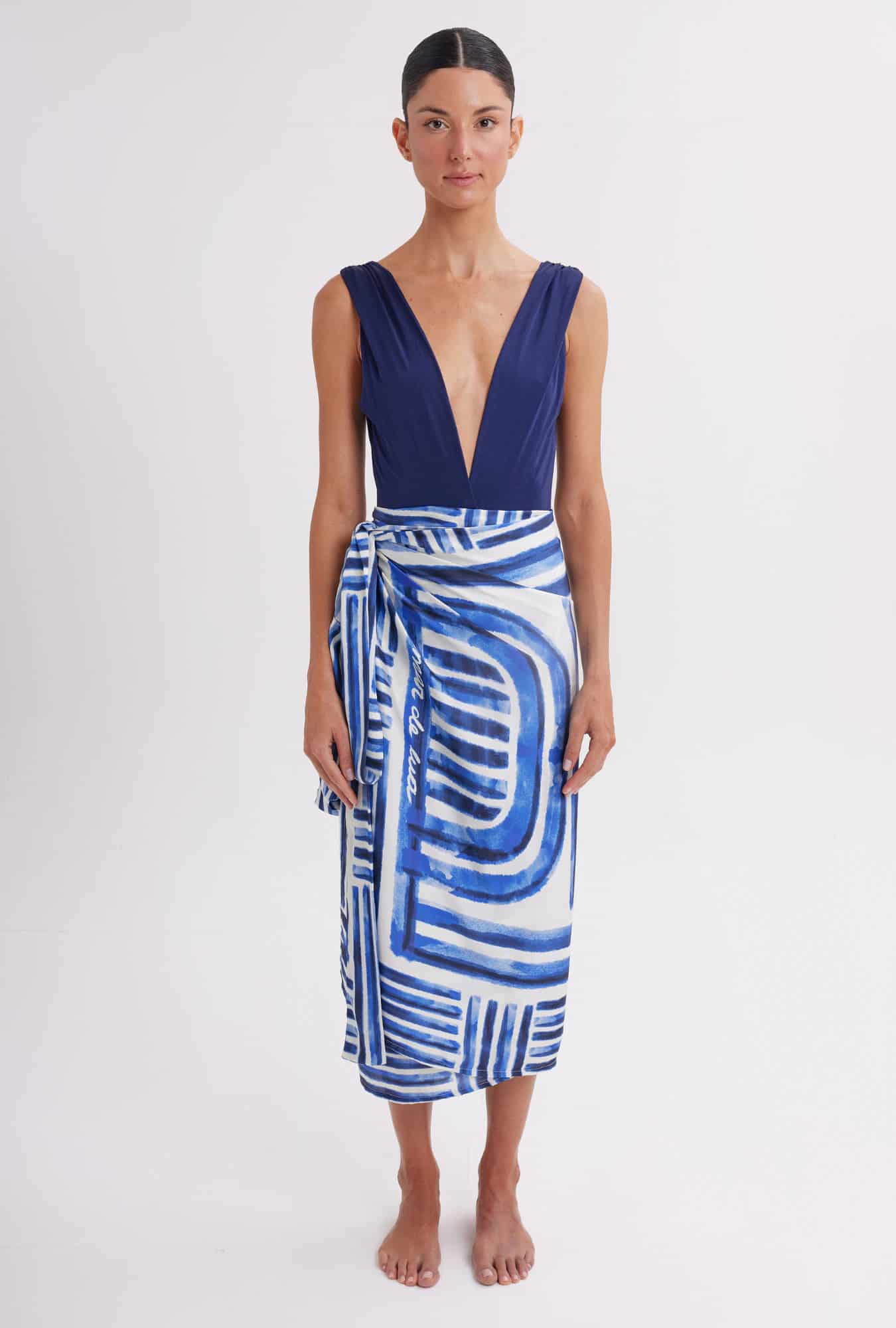 Vestido de Baño Enterizo Gaia Navy - miniatura 4