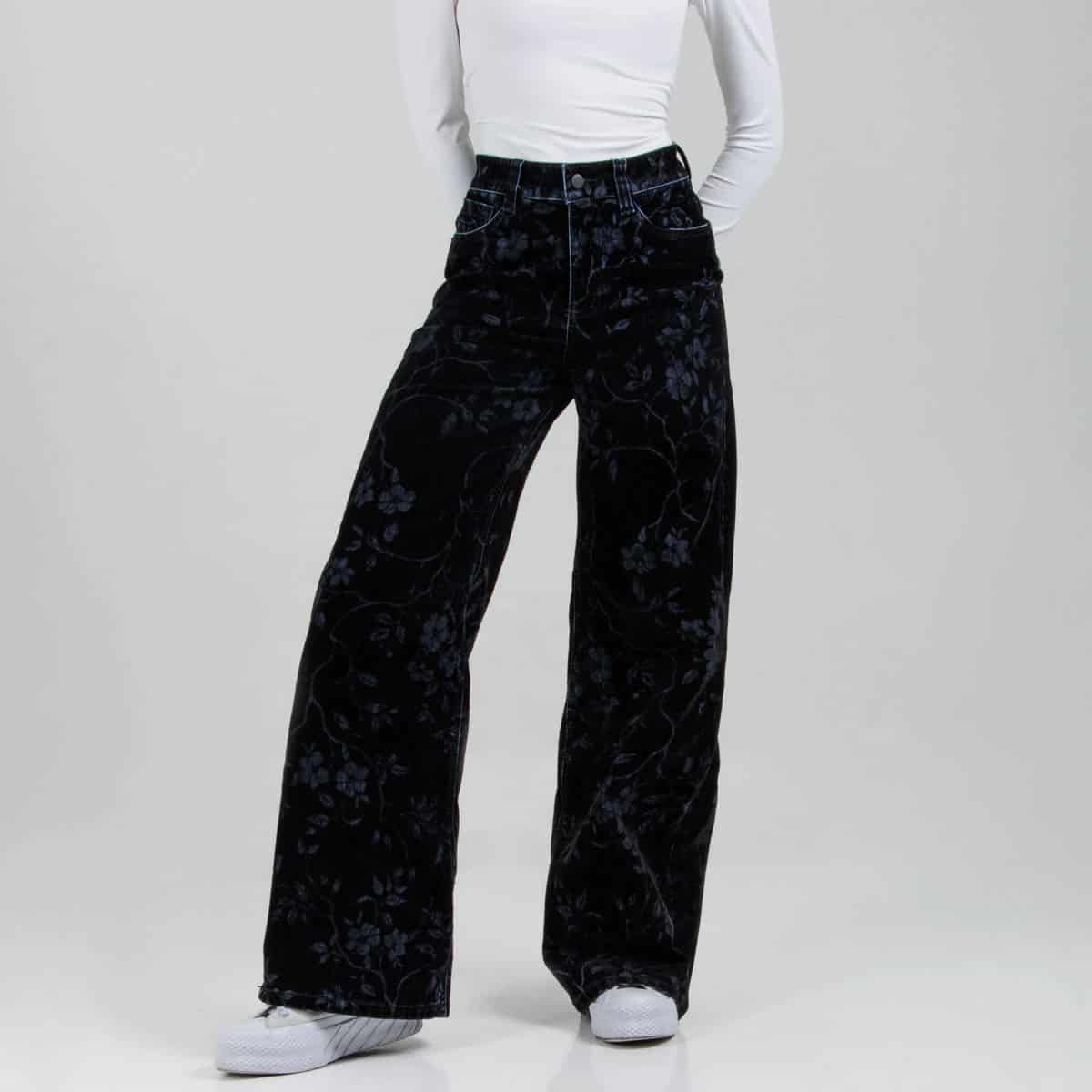 Pantalón Wide Leg Ax-3106 Negro Licrado - miniatura 2