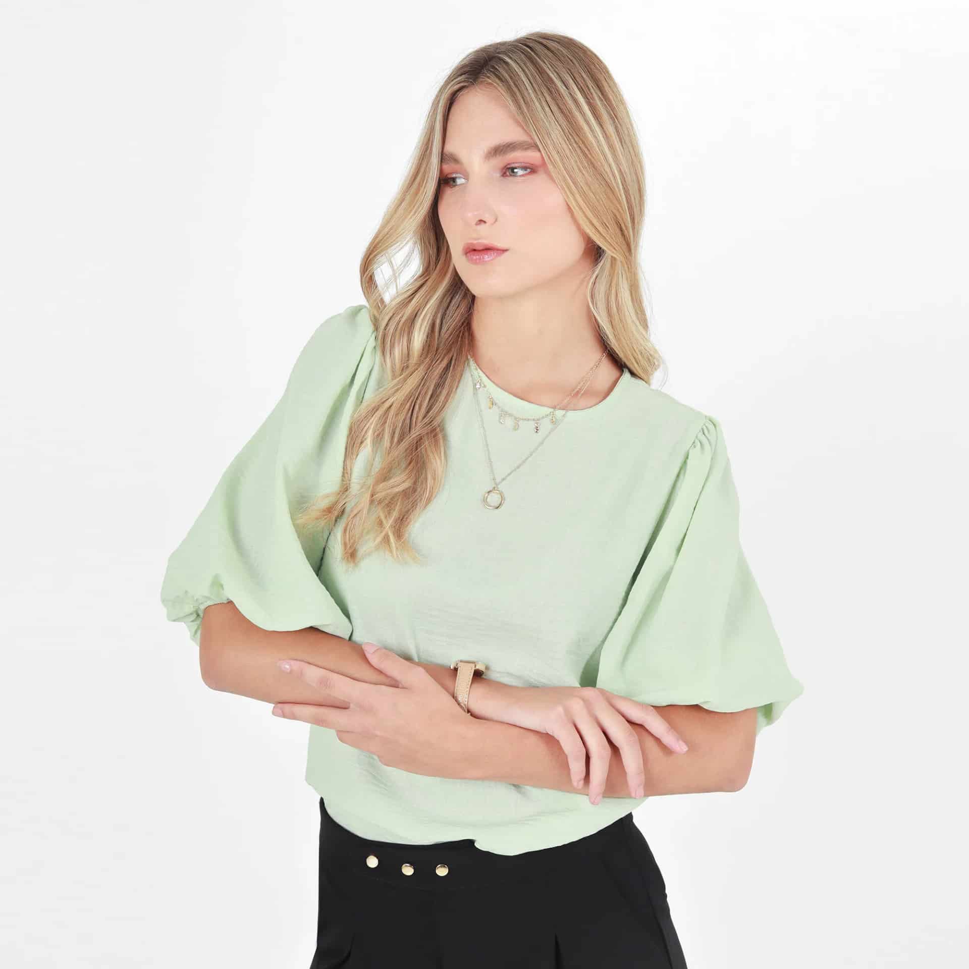 Blusa Cuello Redondo Manga 3Cuartos - miniatura 5