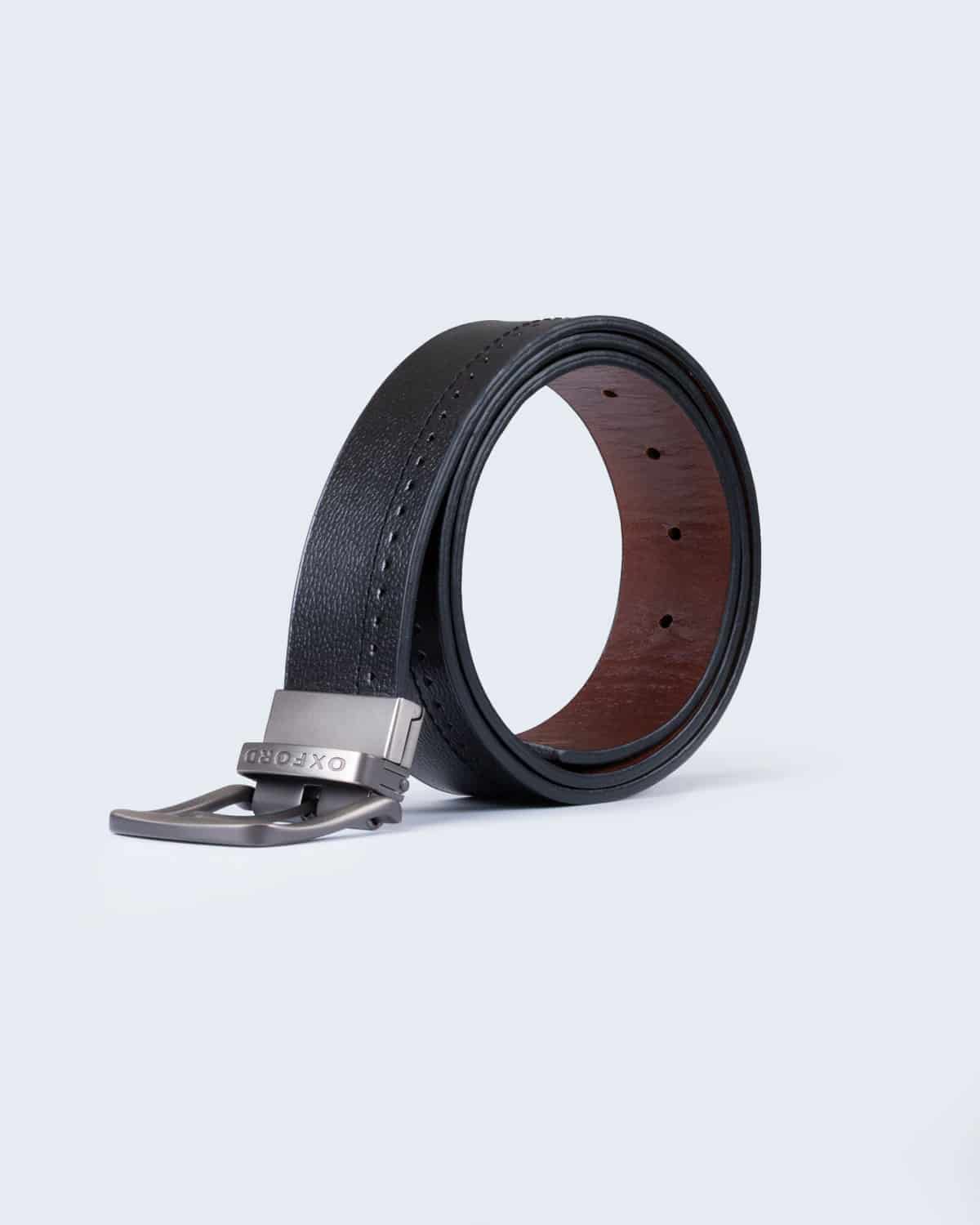 Cinturon doble faz negro para hombre - miniatura 1