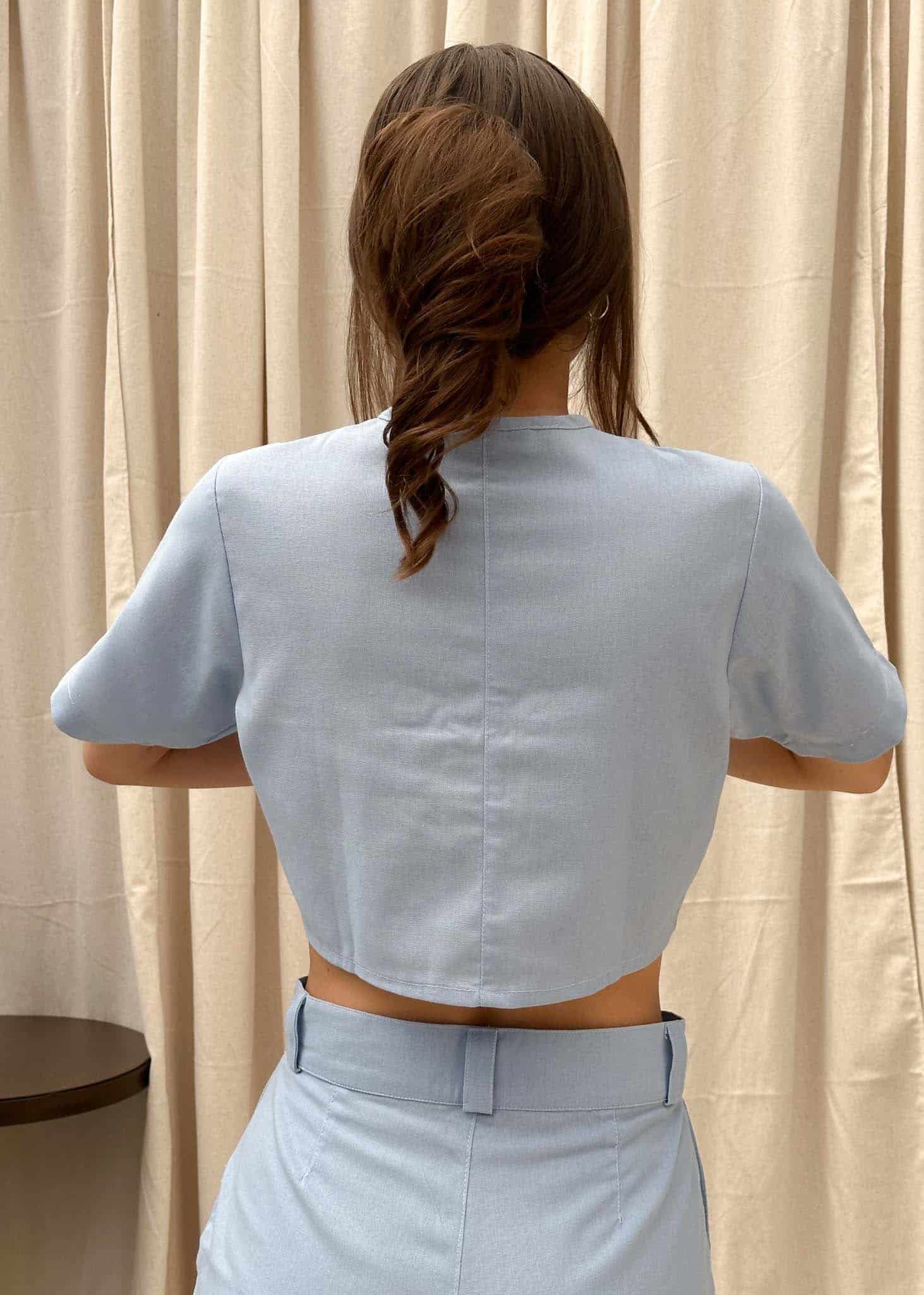 Blusa Safari Celeste - miniatura 2