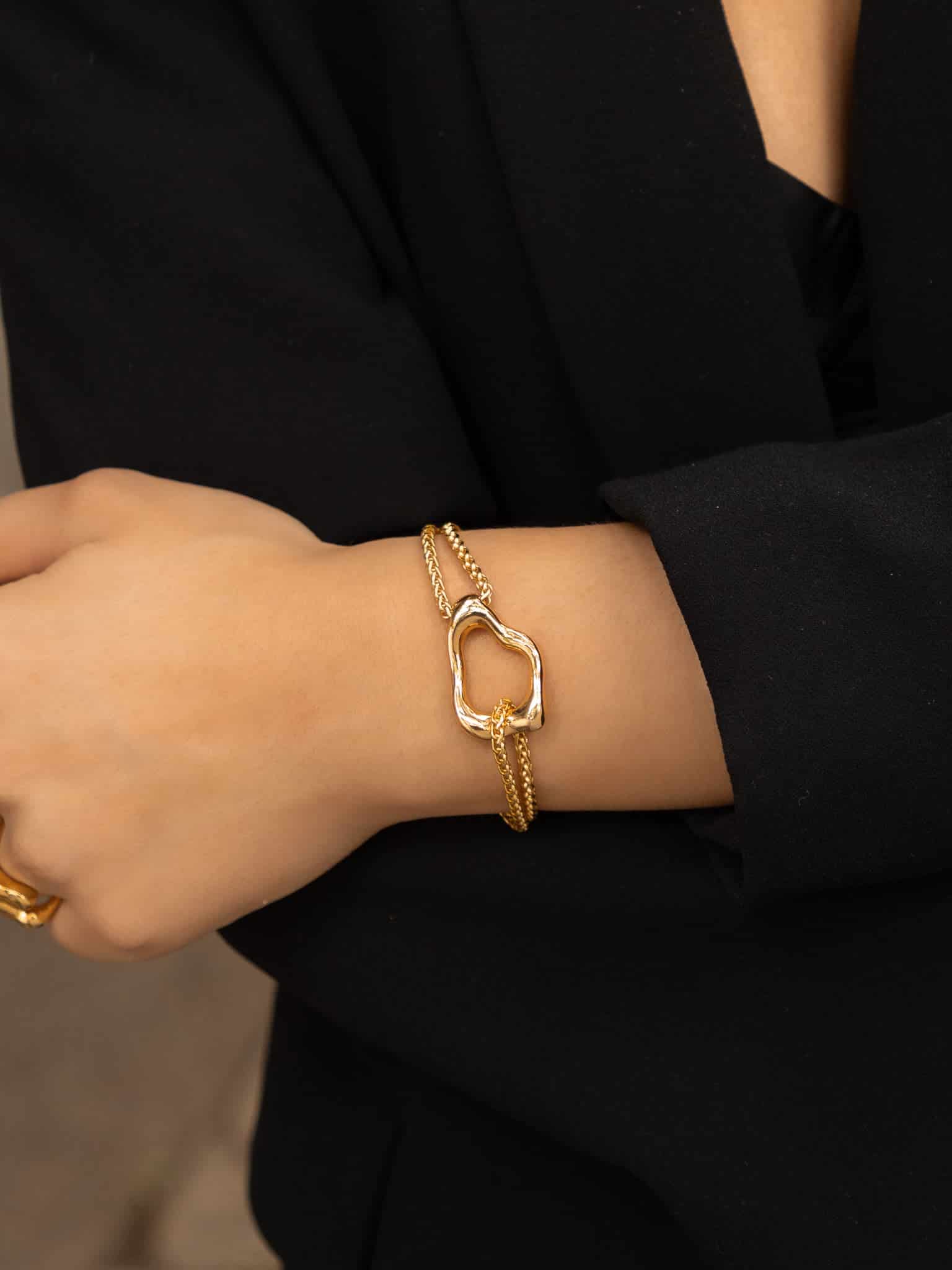 Pulsera Silueta Amorfa + Aretes - miniatura 1