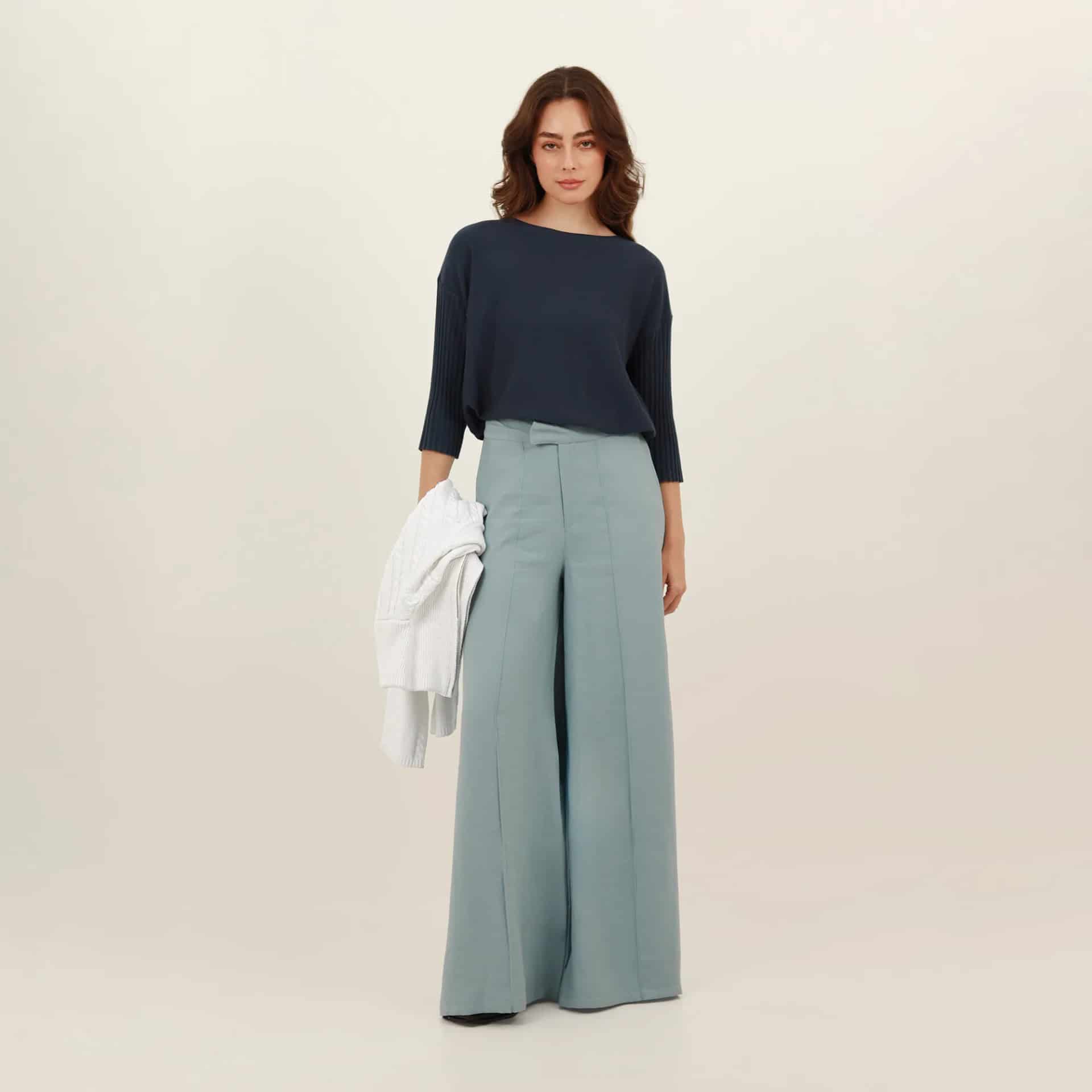 Pantalón ancho con alforzas - miniatura 2
