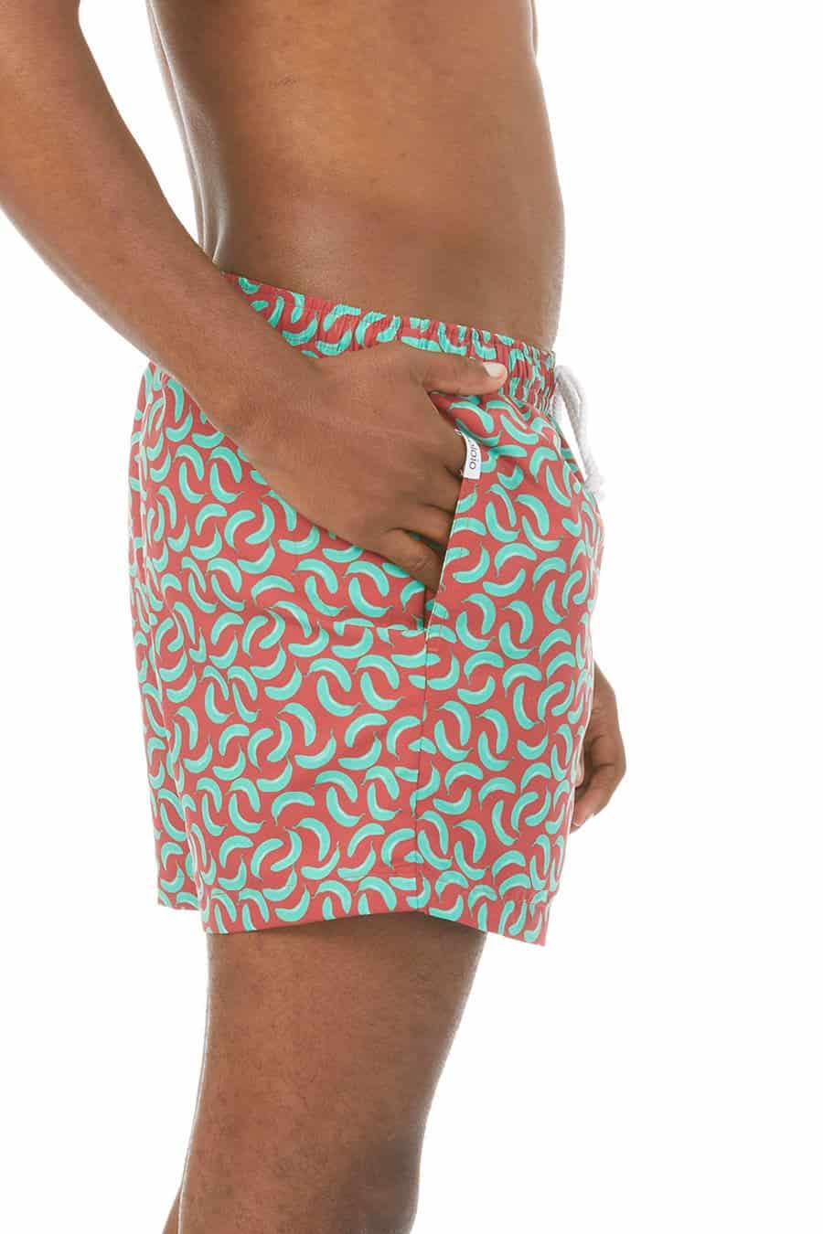 Men's bananas swim trunk burdeos - miniatura 6