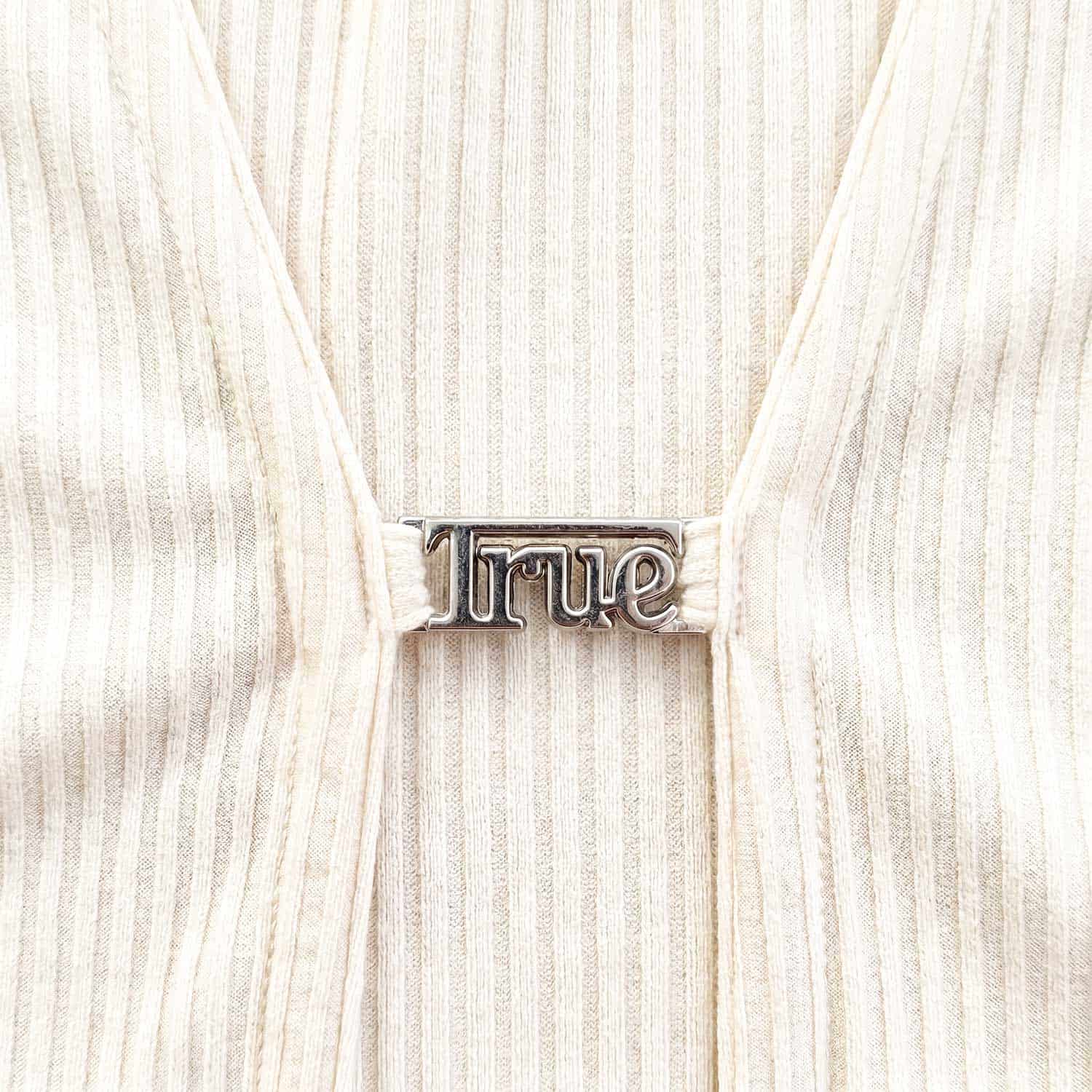 Rib Cropped Cardigan - Cream - miniatura 3