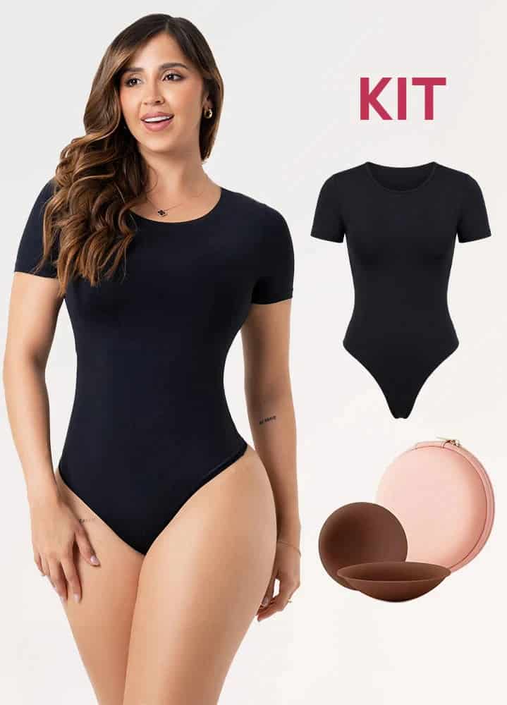 Kit Salome TD01L5: Body Manga Corta + Cubre Pezones Invisibles - miniatura 7