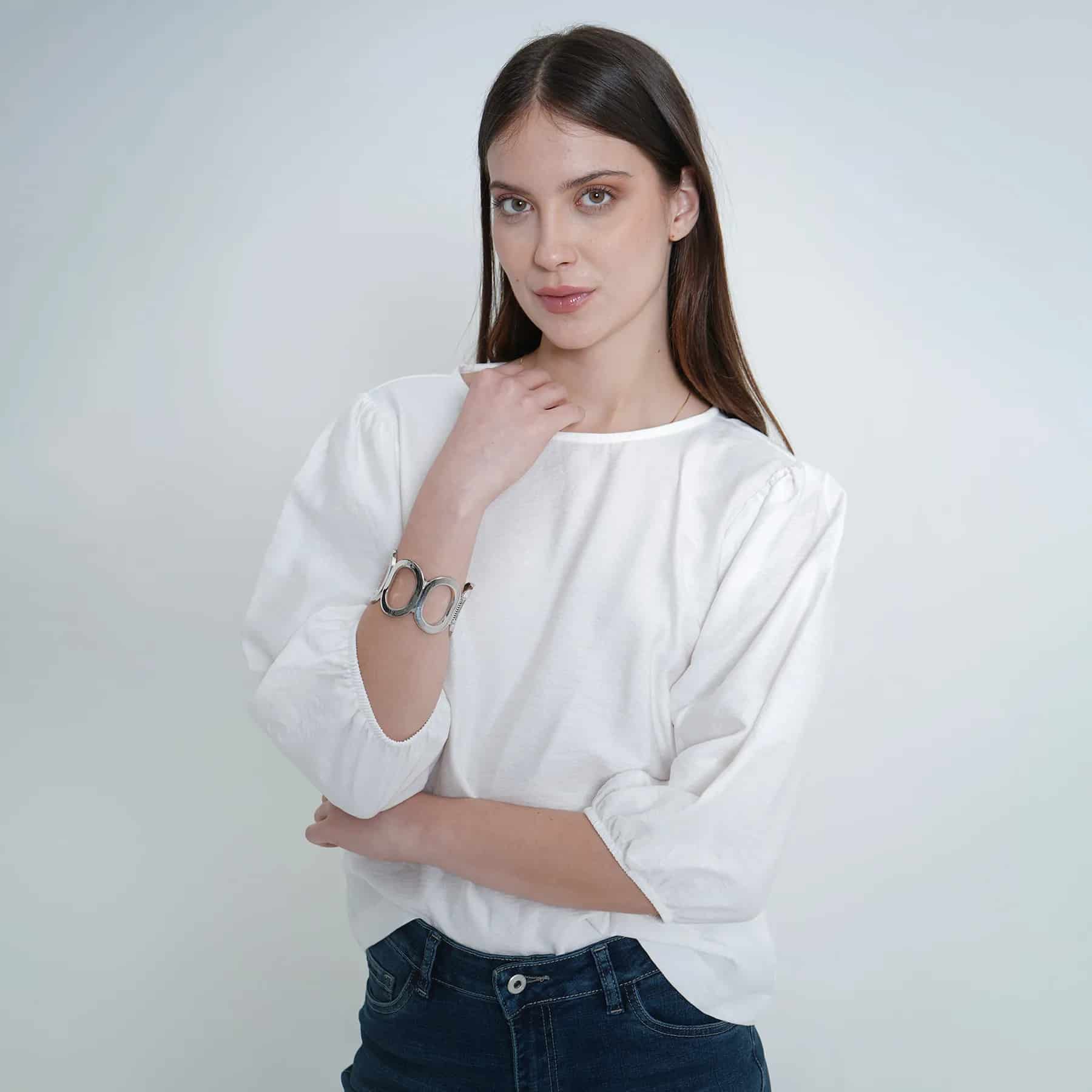 Blusa Cuello Redondo Manga 3/ Cuartos - miniatura 2