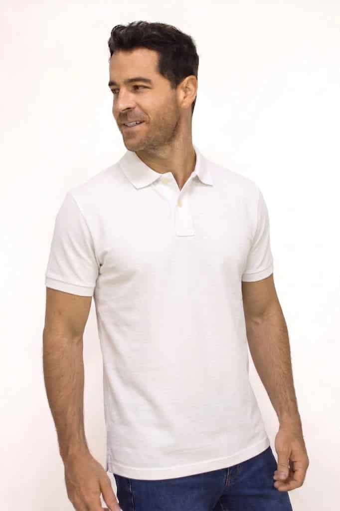 POLO MANGA CORTA BLANCA PARA HOMBRE - miniatura 3