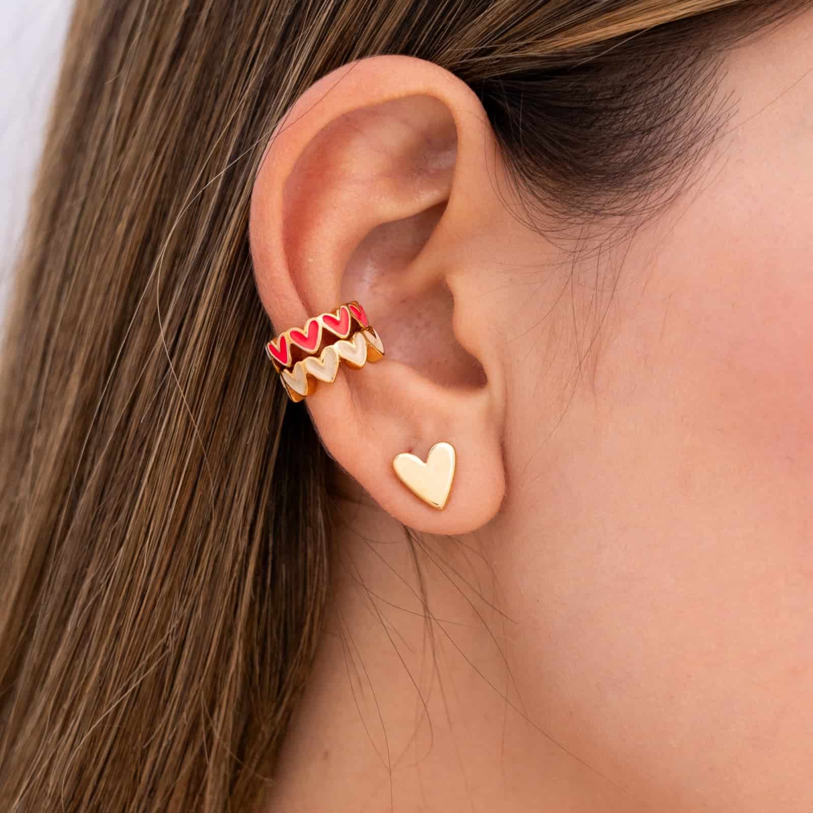 Set De Aretes 1 Par De Topos Y 2 Earcuff - miniatura 4