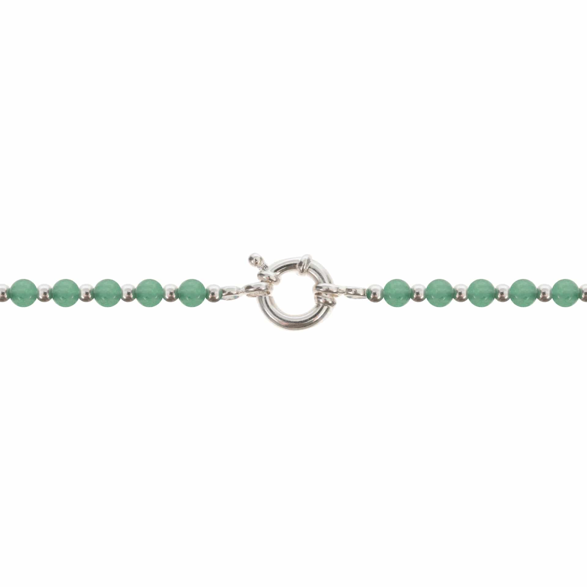 GREEN MIST NECKLACE | COLLAR CON BALINES EN PLATA Y ÁGATAS - miniatura 4