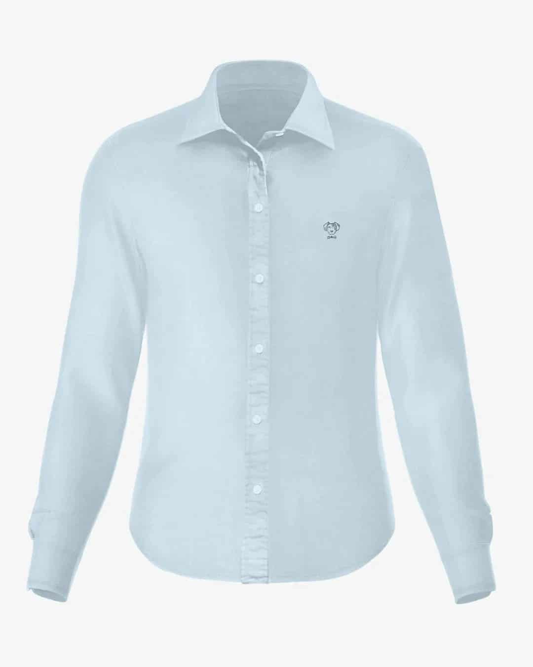 Camisa Performance Antiarrugas De Mujer Azul Claro - miniatura 5