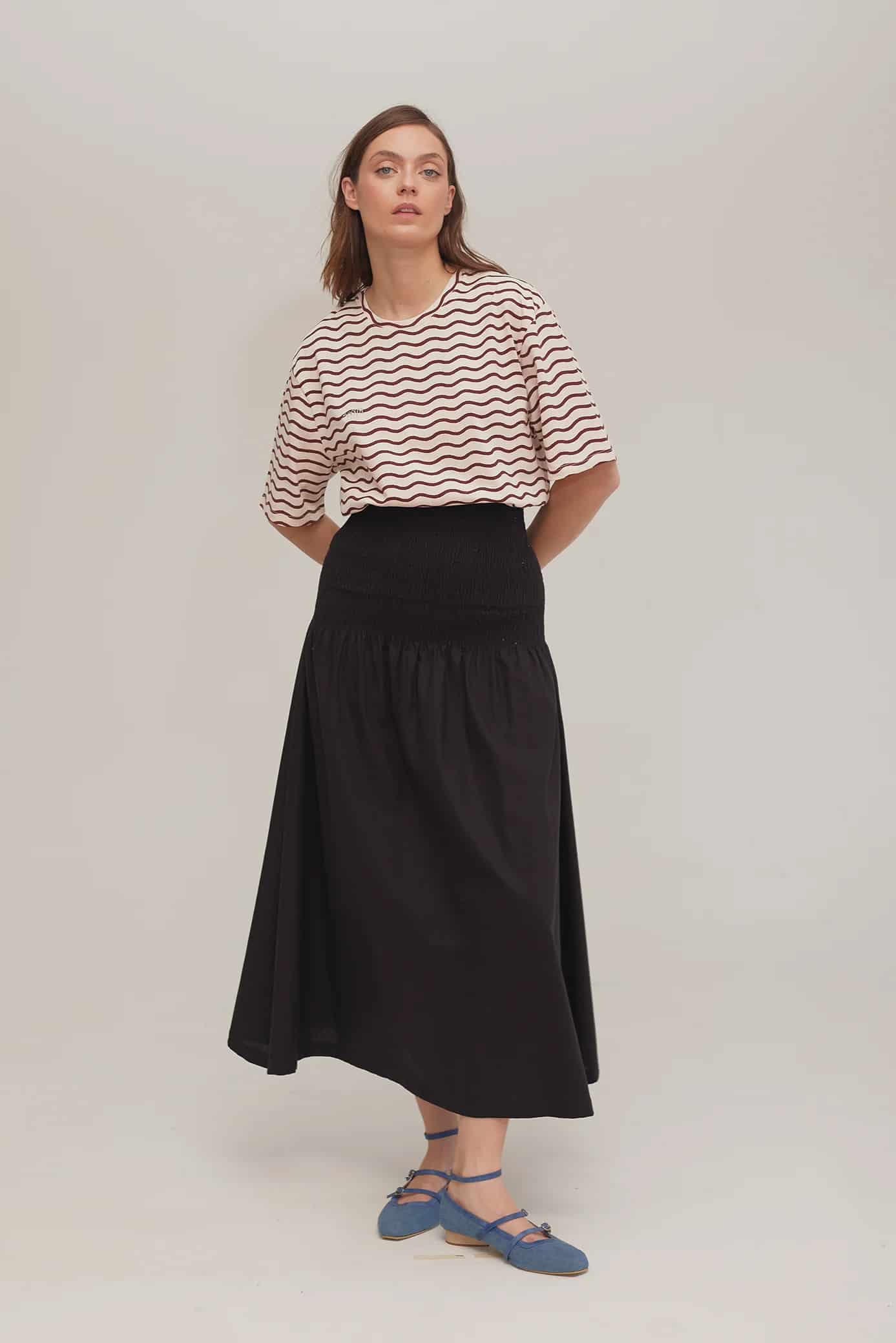 Falda Shirred Negro - miniatura 9