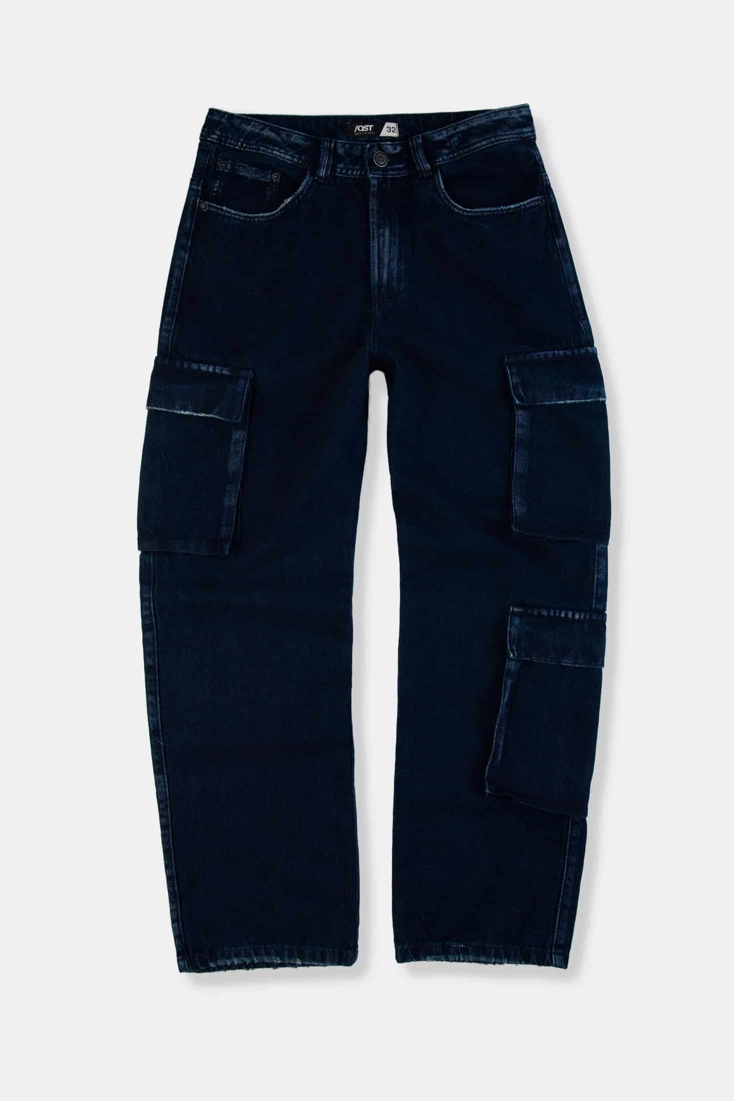 JEAN CARGO COLOR AZUL OSCURO - miniatura 1