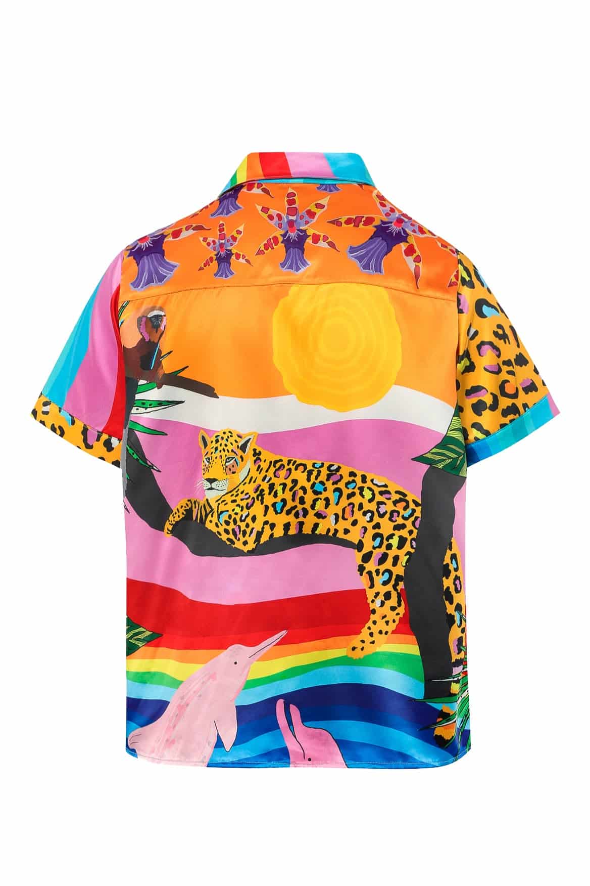 Camisa Manga Corta Unisex / Ilustración Jungla Arcoíris - miniatura 3