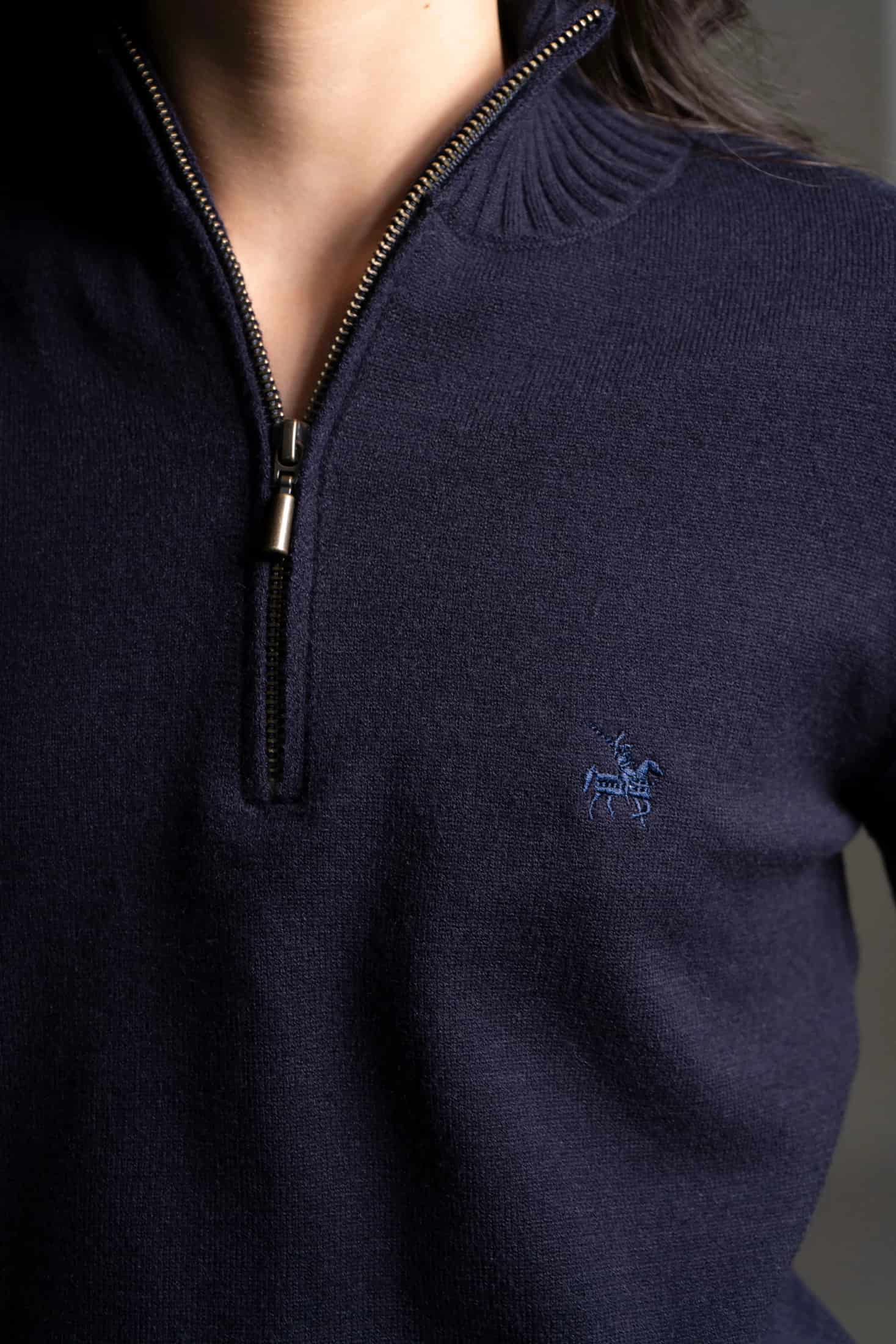 Suéter Go To Halfzip Mujer Azul Oscuro - miniatura 6