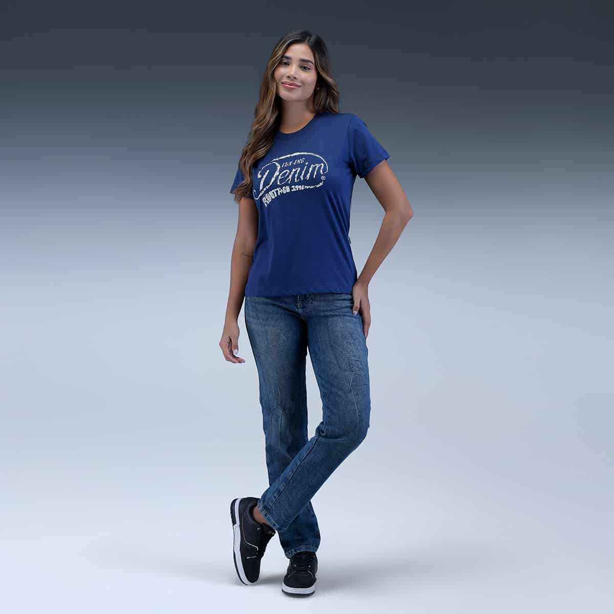 Camiseta Azul Mujer - miniatura 4