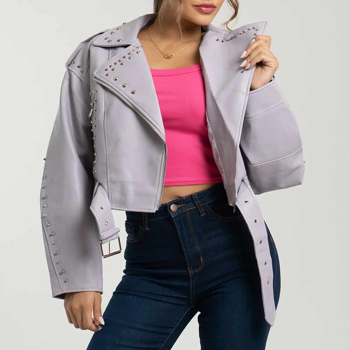 Chaqueta Sintetica Biker Oversize Oasis - miniatura 1