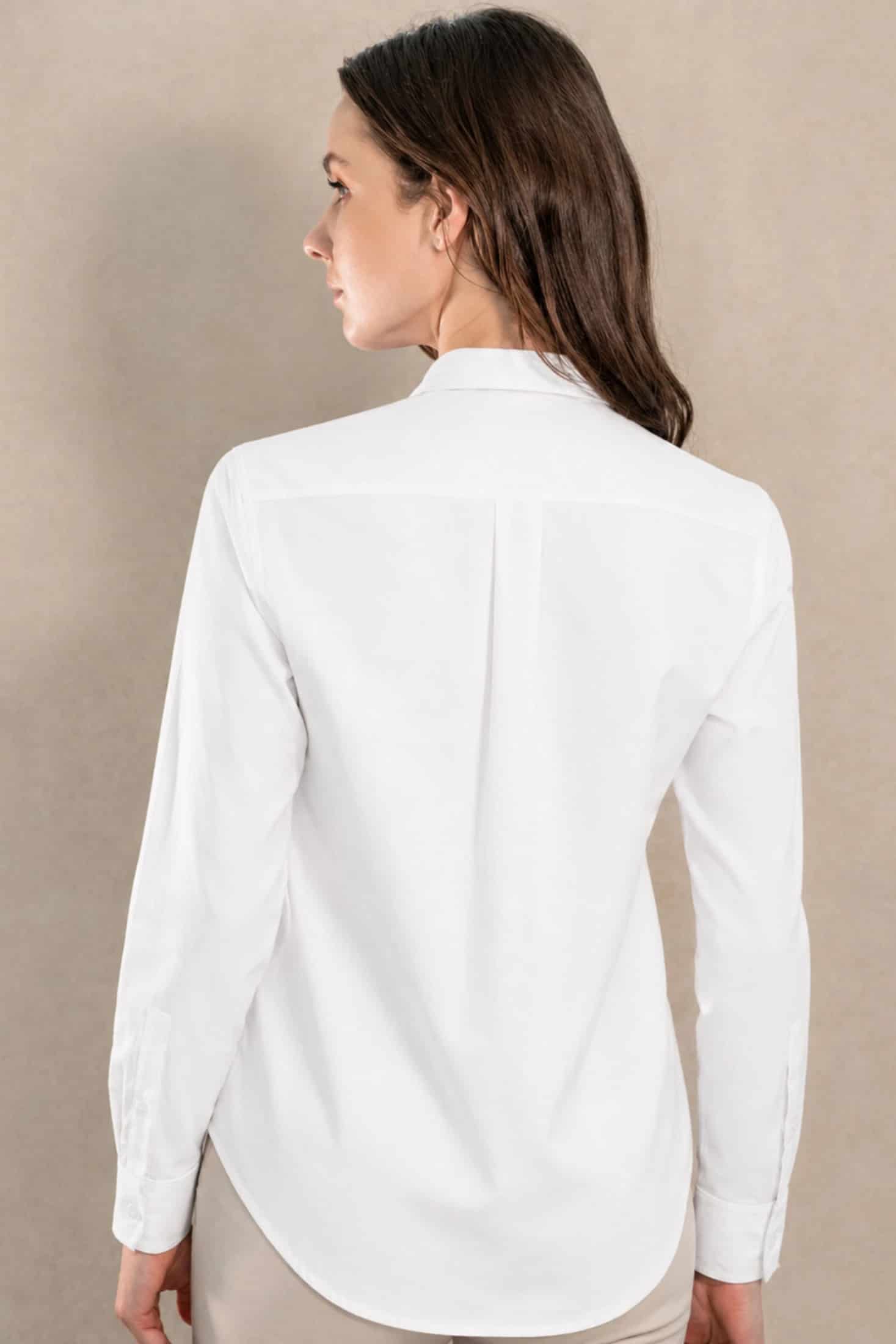 Camisa Antimanchas Oxford de Mujer Blanco - miniatura 4