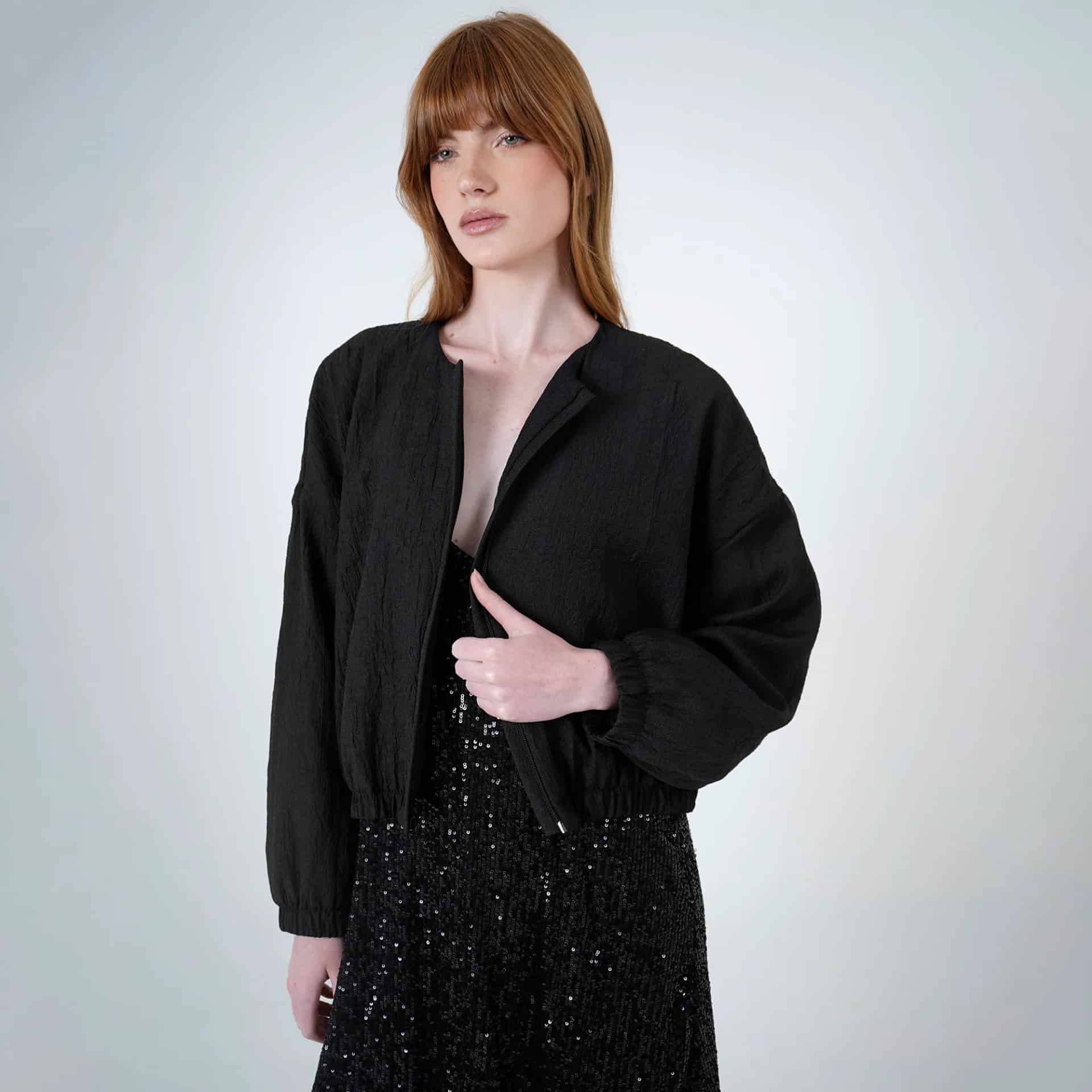Chaqueta Cuello Redondo Manga Larga - miniatura 1