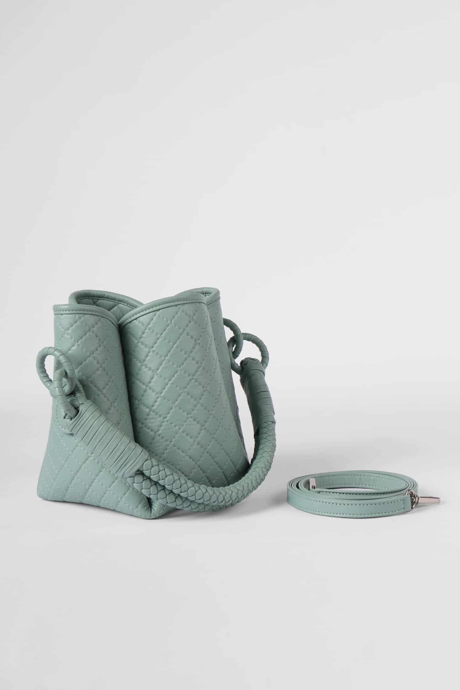 Tulip Mini Bucket Bag, Aqua - miniatura 4