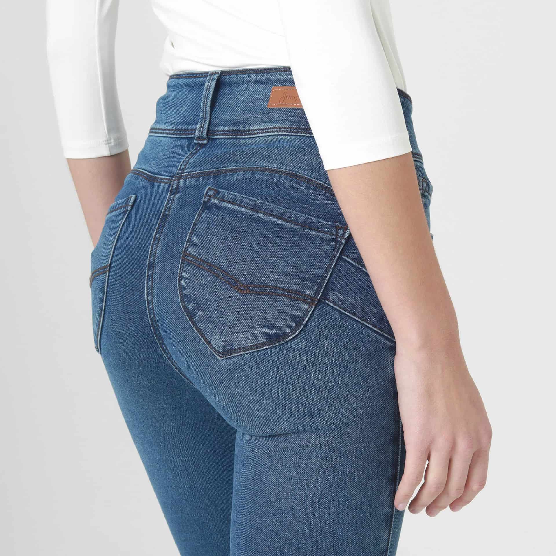 Jean Tiro Medio Bota Skinny - miniatura 3