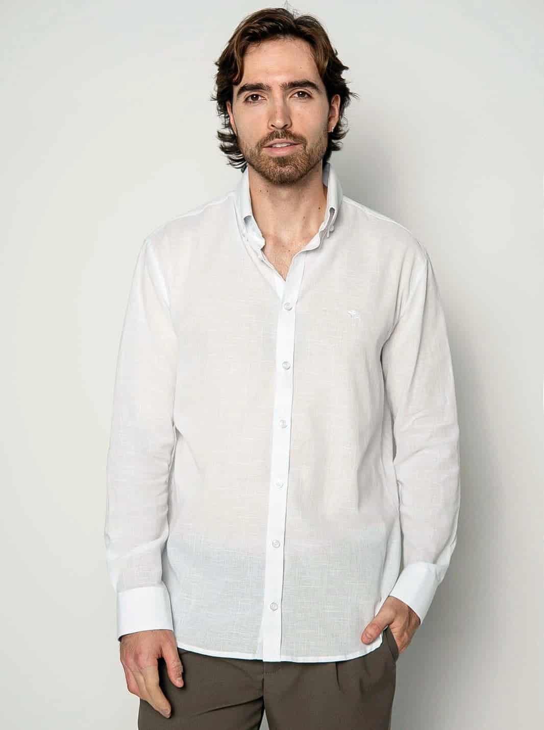 CAMISA ARMONÍA BORDADA LINO ALGODÓN | HOMBRE - miniatura 2