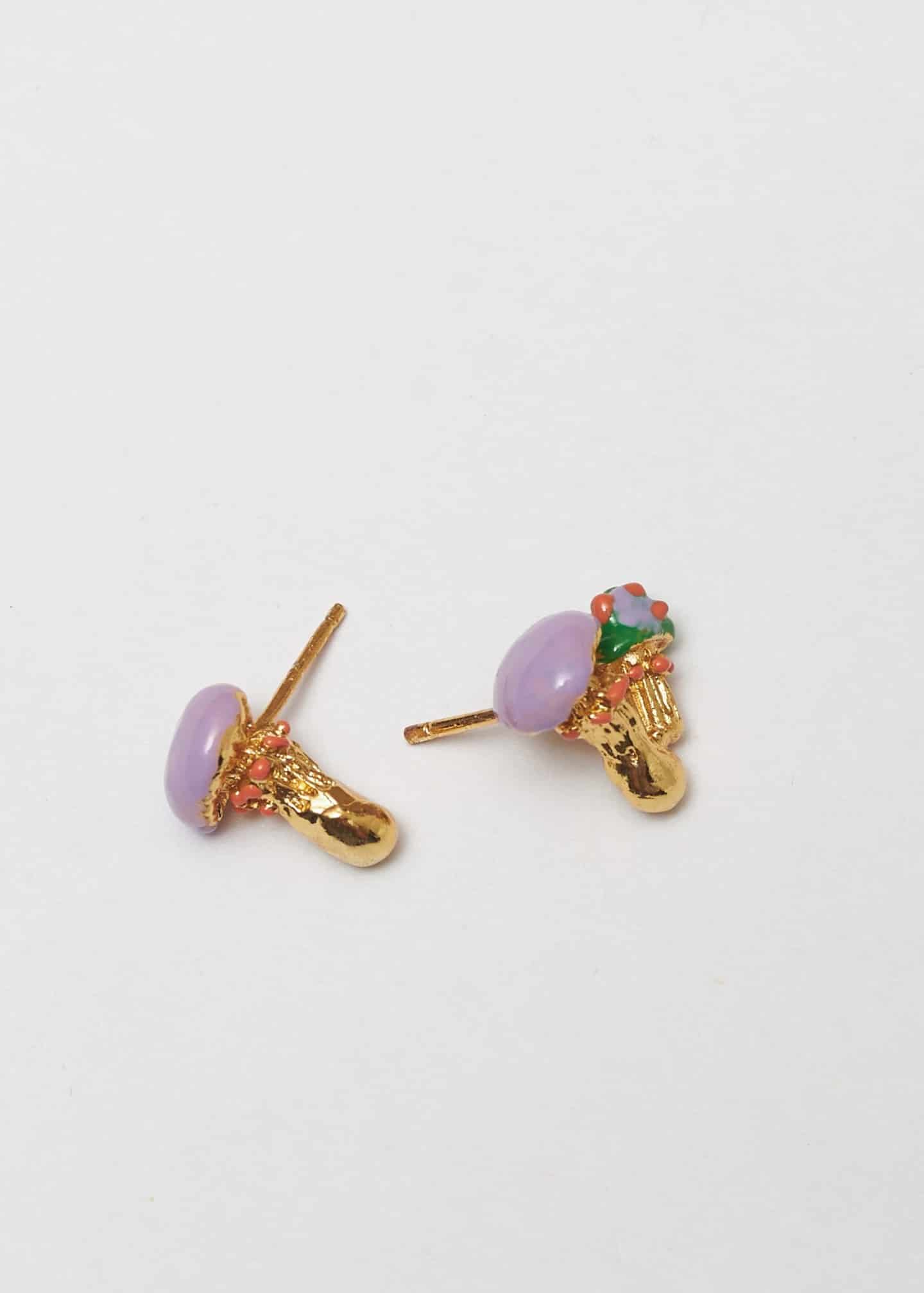 Aretes Setas y seticas verde lila - miniatura 3