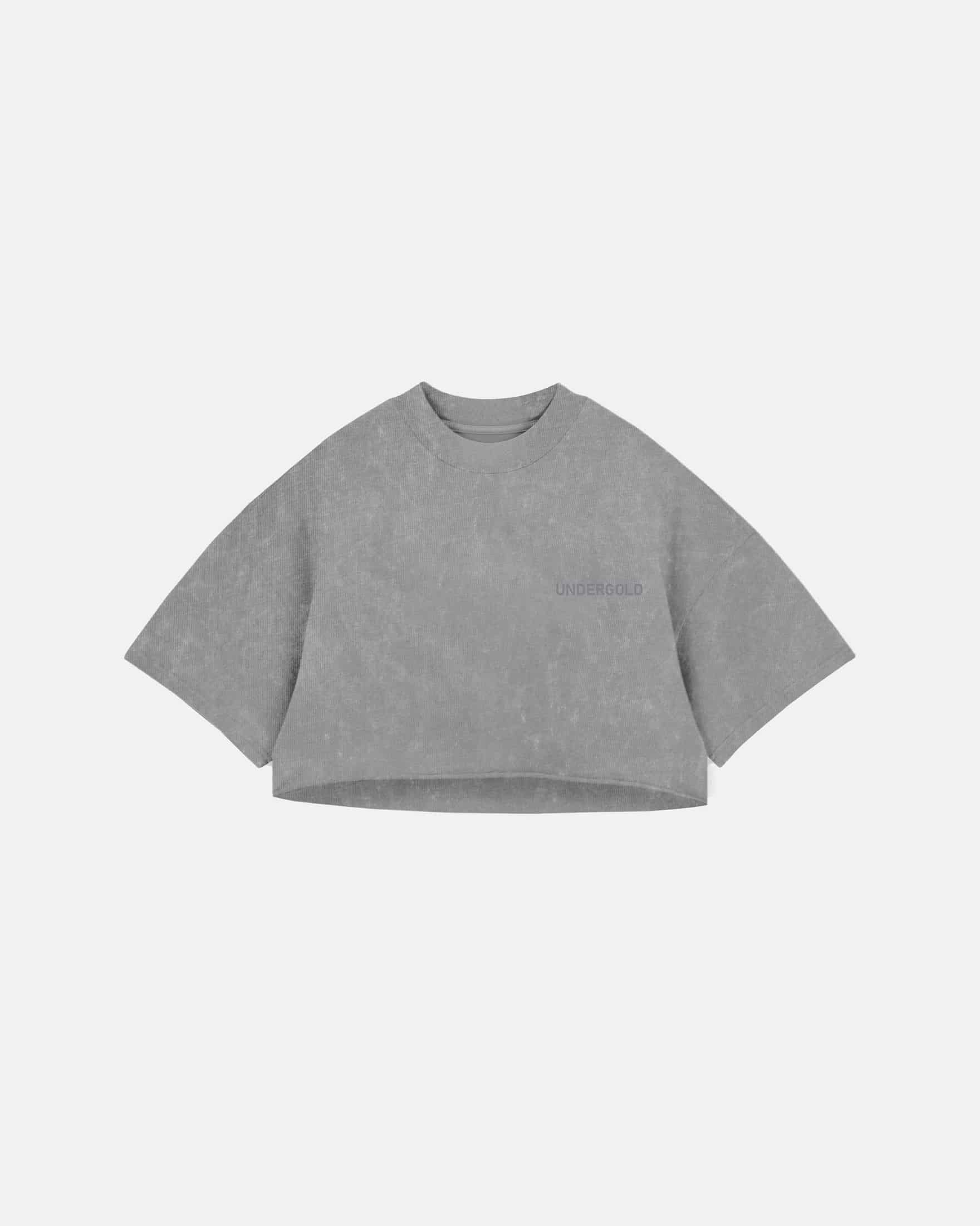 Line Logo Crop Top Washed Gray - miniatura 3