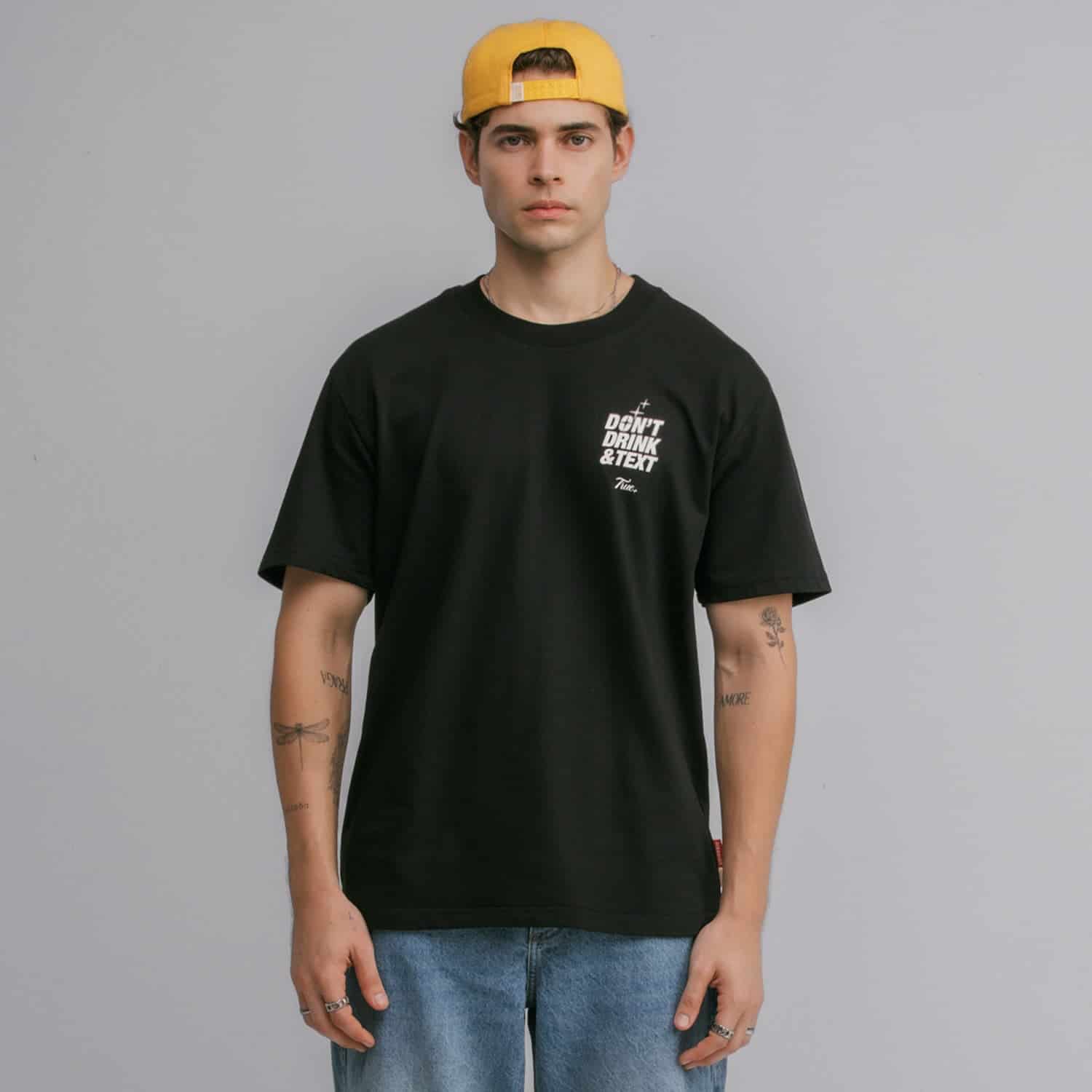 True X Smirnoff Text T-Shirt - Black - miniatura 2