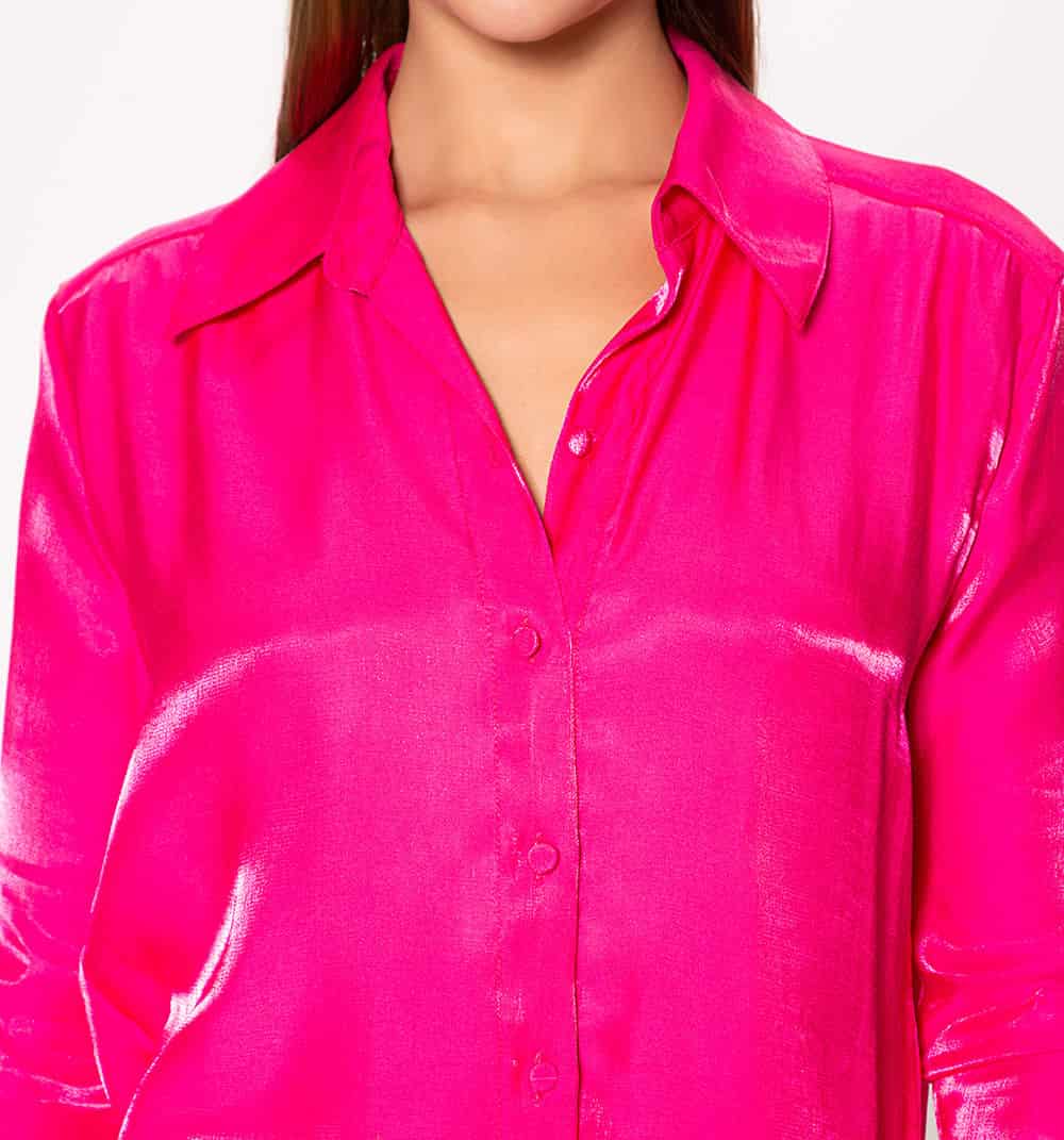 Blusa camisera manga larga sateen - miniatura 3
