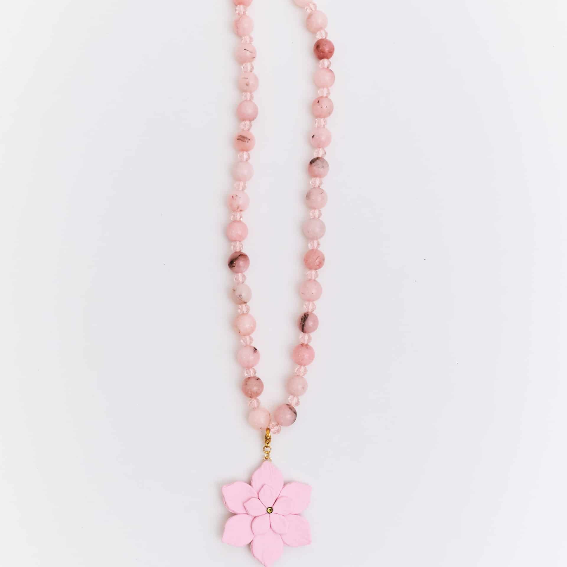 Collar Flor de Ocobo Palo Rosa - miniatura 1