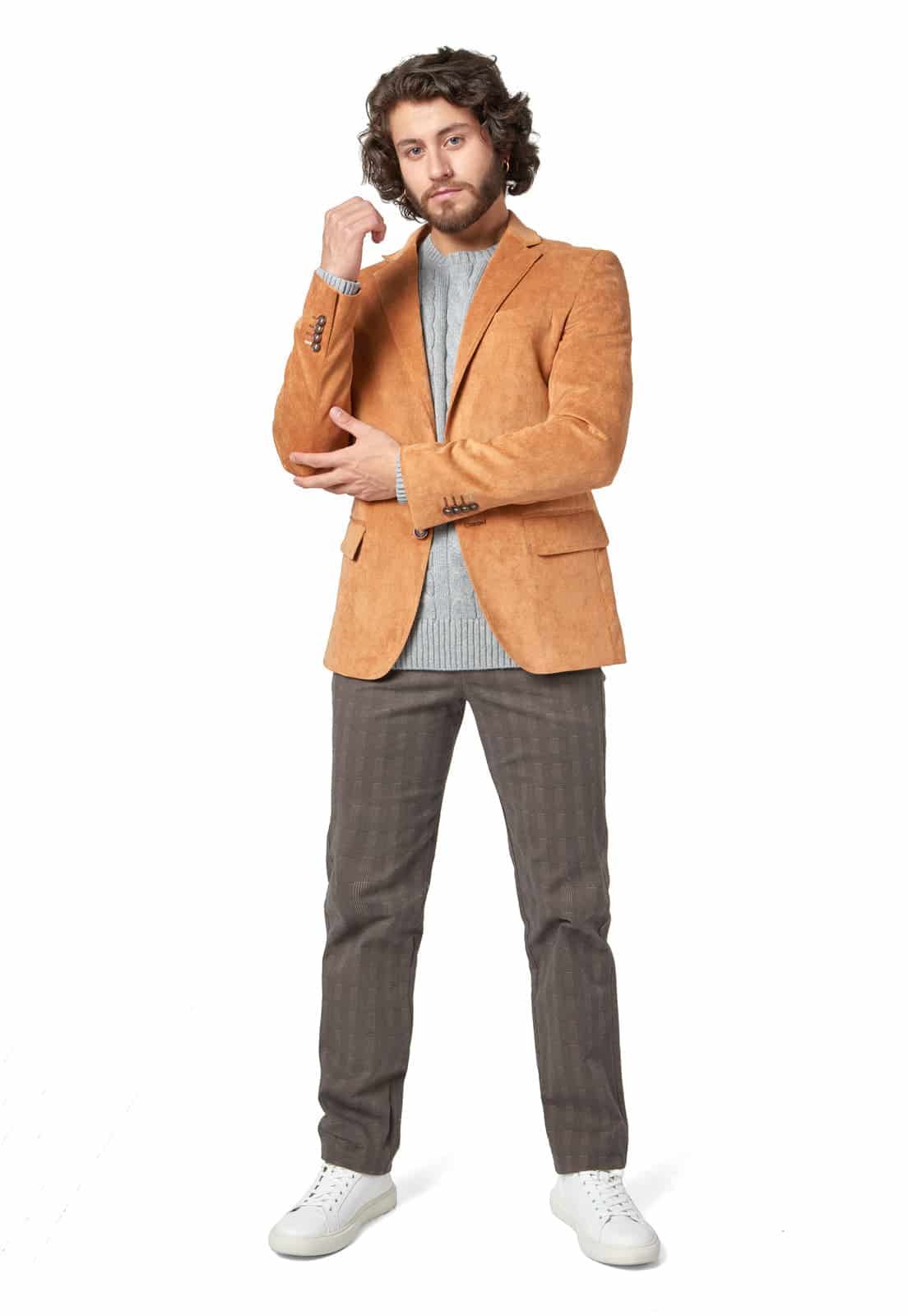 Blazer clásico pana camel. - miniatura 10
