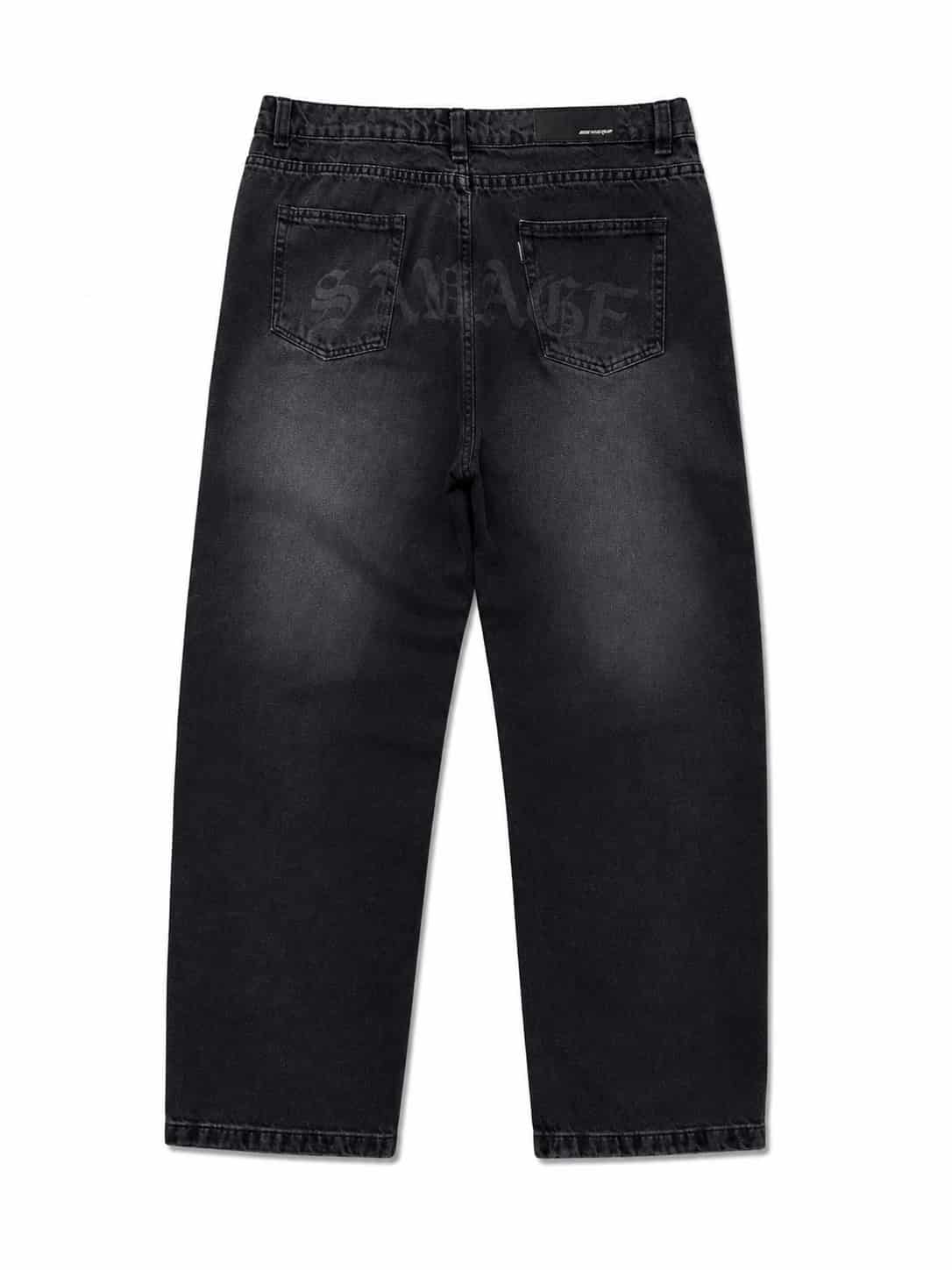 JEAN BAGGY NEGRO SAVAGE RED DISTRICT - miniatura 2