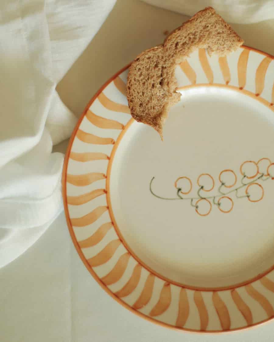 PREORDER - SET X4 DESSERT PLATE - TOMATO - miniatura 3