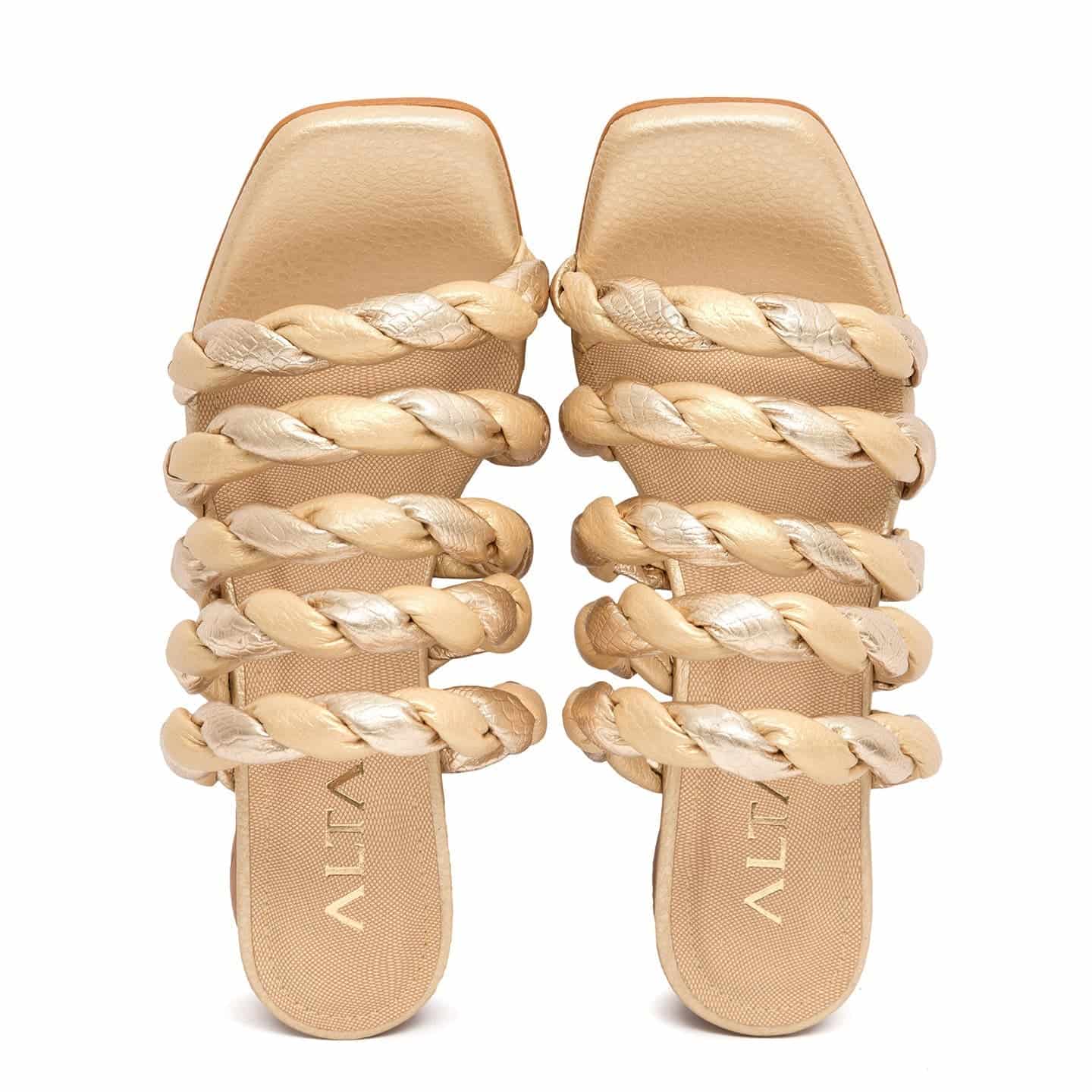 ZYLVIE GOLD SANDALS - miniatura 3