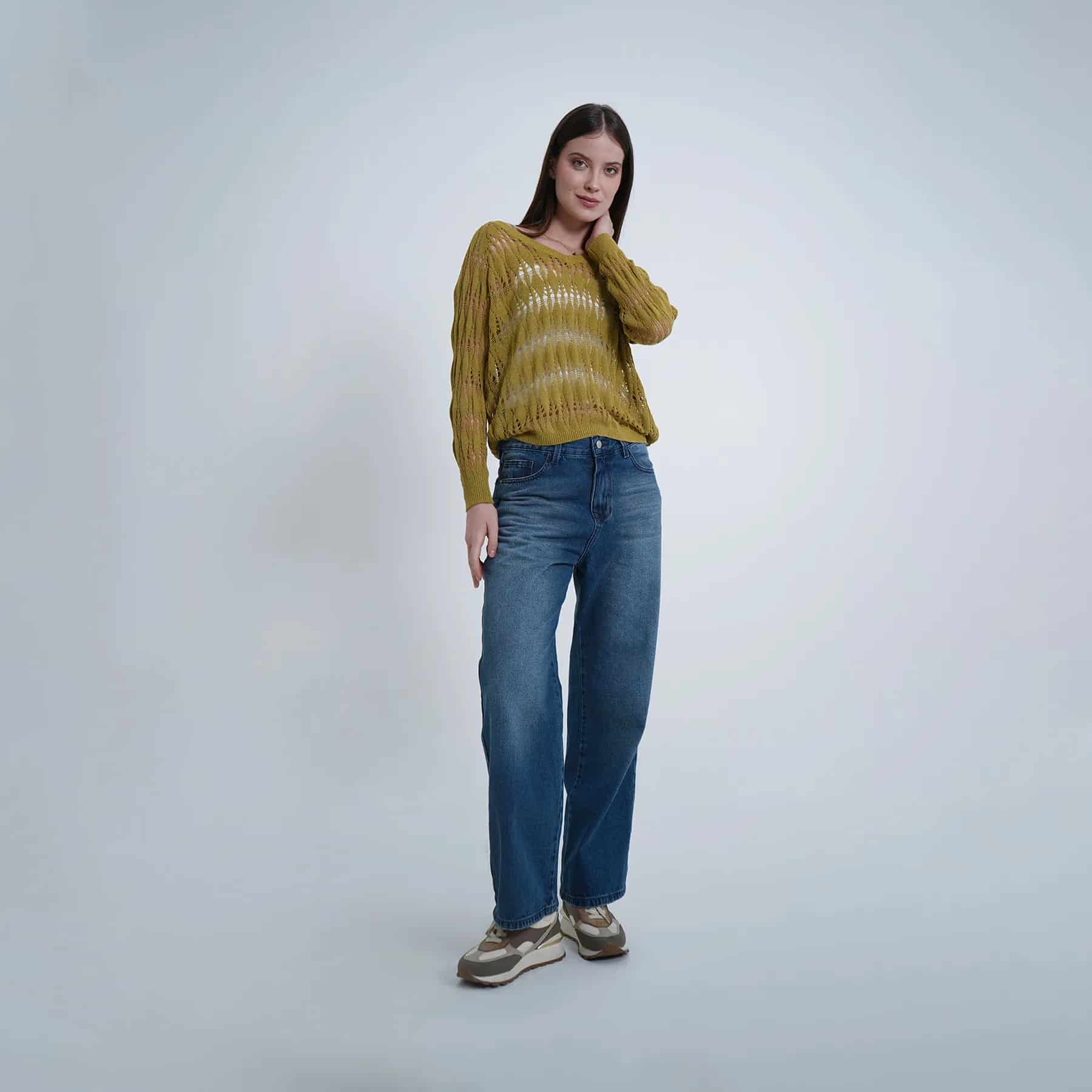 Sweater Cuello V Manga Larga - miniatura 3