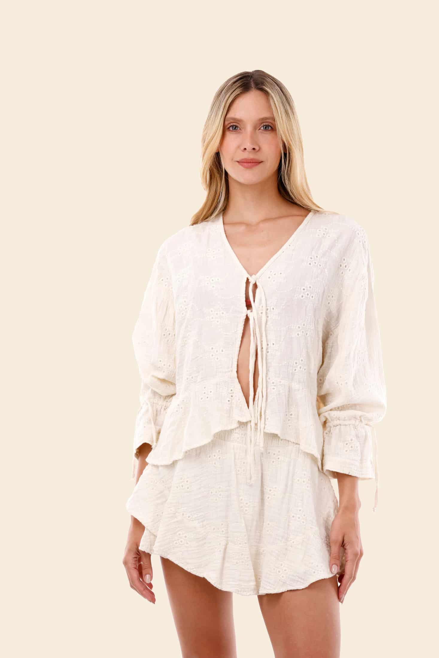 Santalucia Luster Ruffle Shirt - miniatura 4
