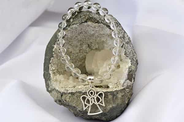 Pulsera Cuarzo Transparente dije Libélula M - miniatura 2