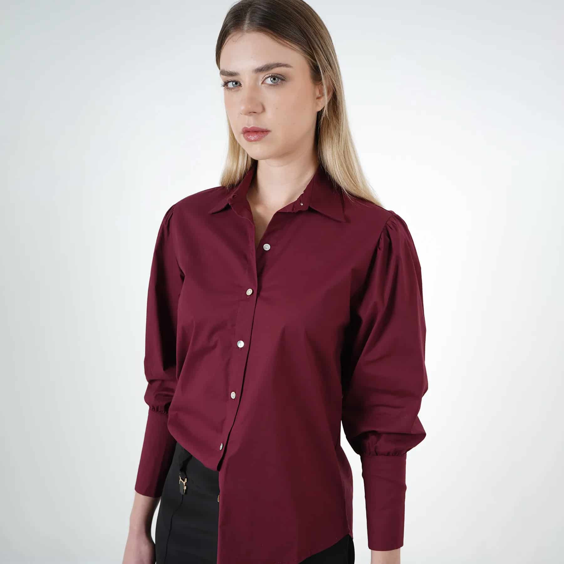 Camisa Cuello Camisero Manga Larga - miniatura 1