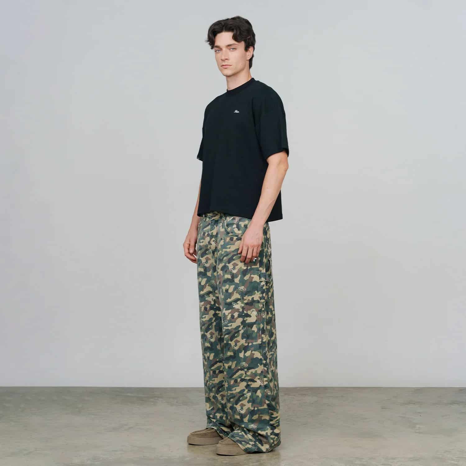 Textured Boxy Tee - Black - miniatura 14