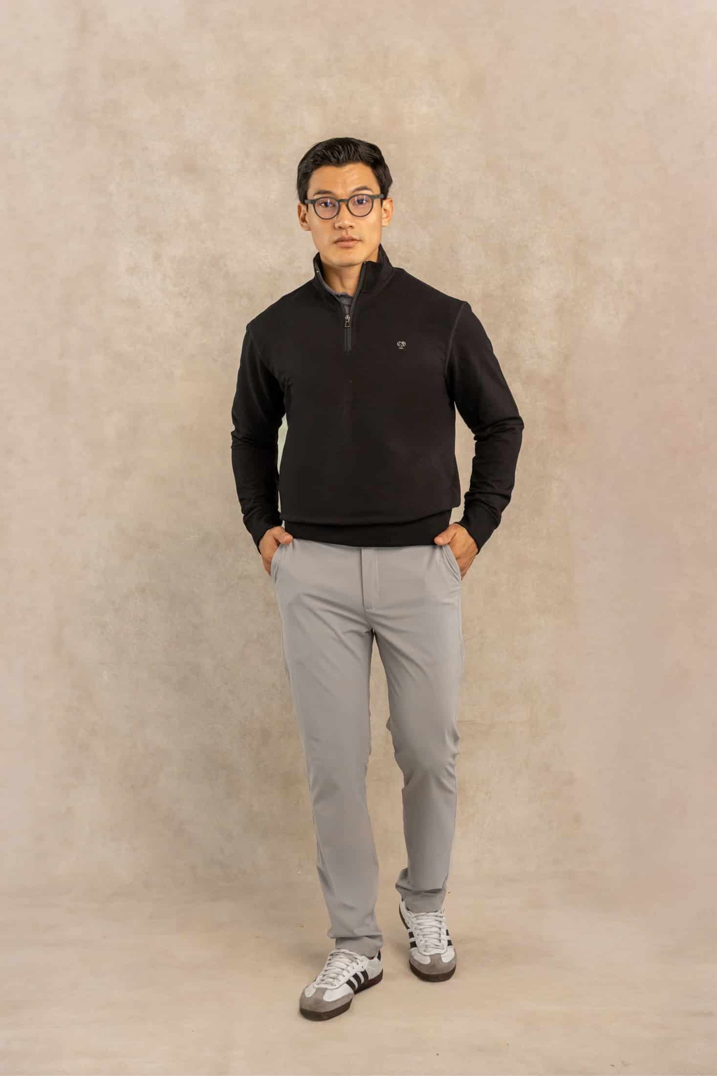 Halfzip Viana Antimanchas Negro - miniatura 2