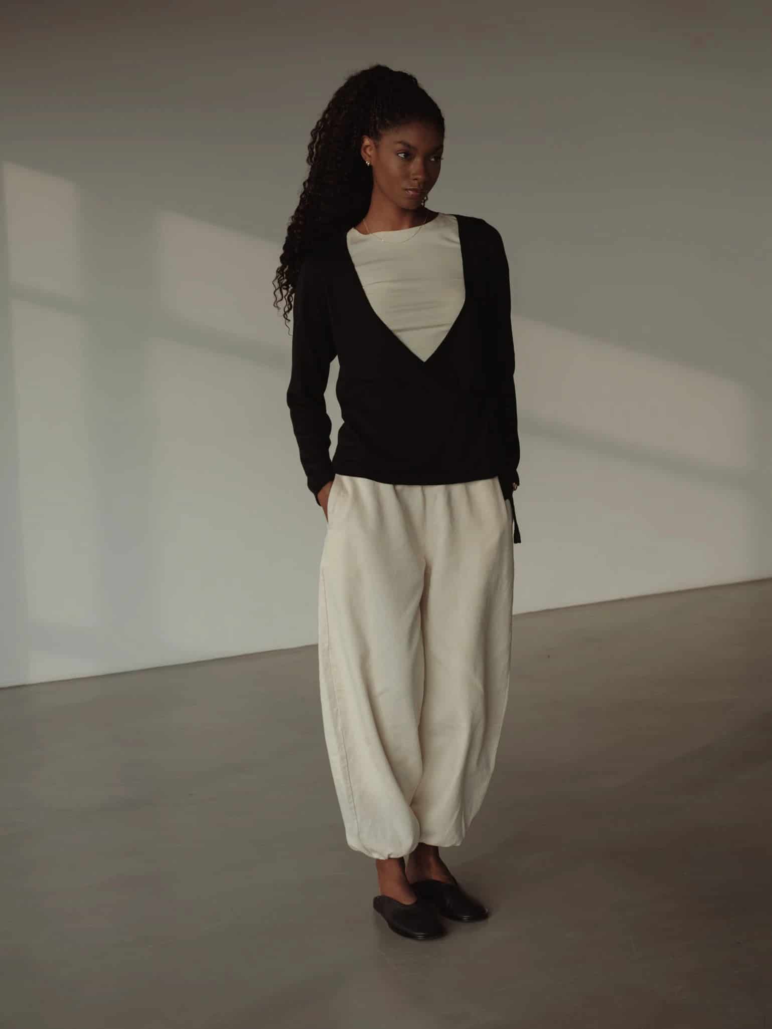 KNIT & KNOT CARDIGAN - BLACK - miniatura 2
