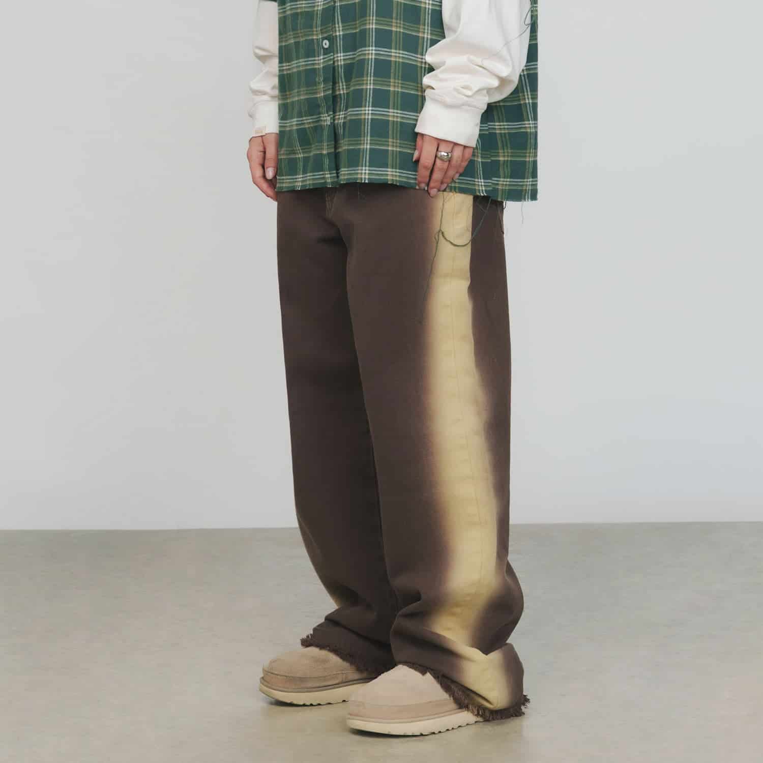 Sideburn Mid-Rise Pants - Brown - miniatura 2