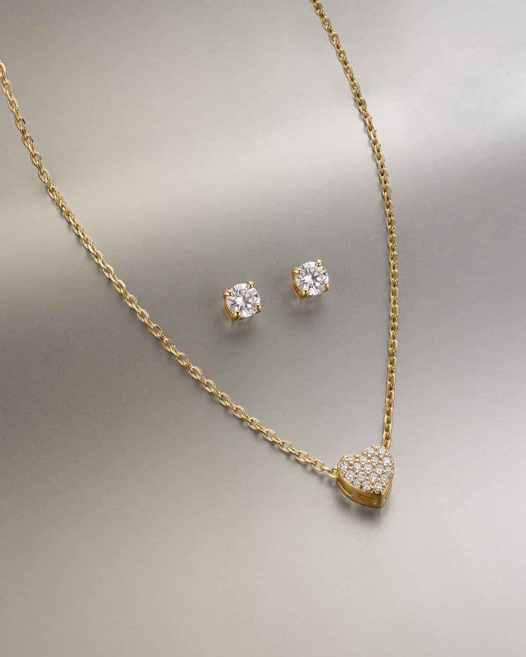 Collar Corazón Pavé - miniatura 1
